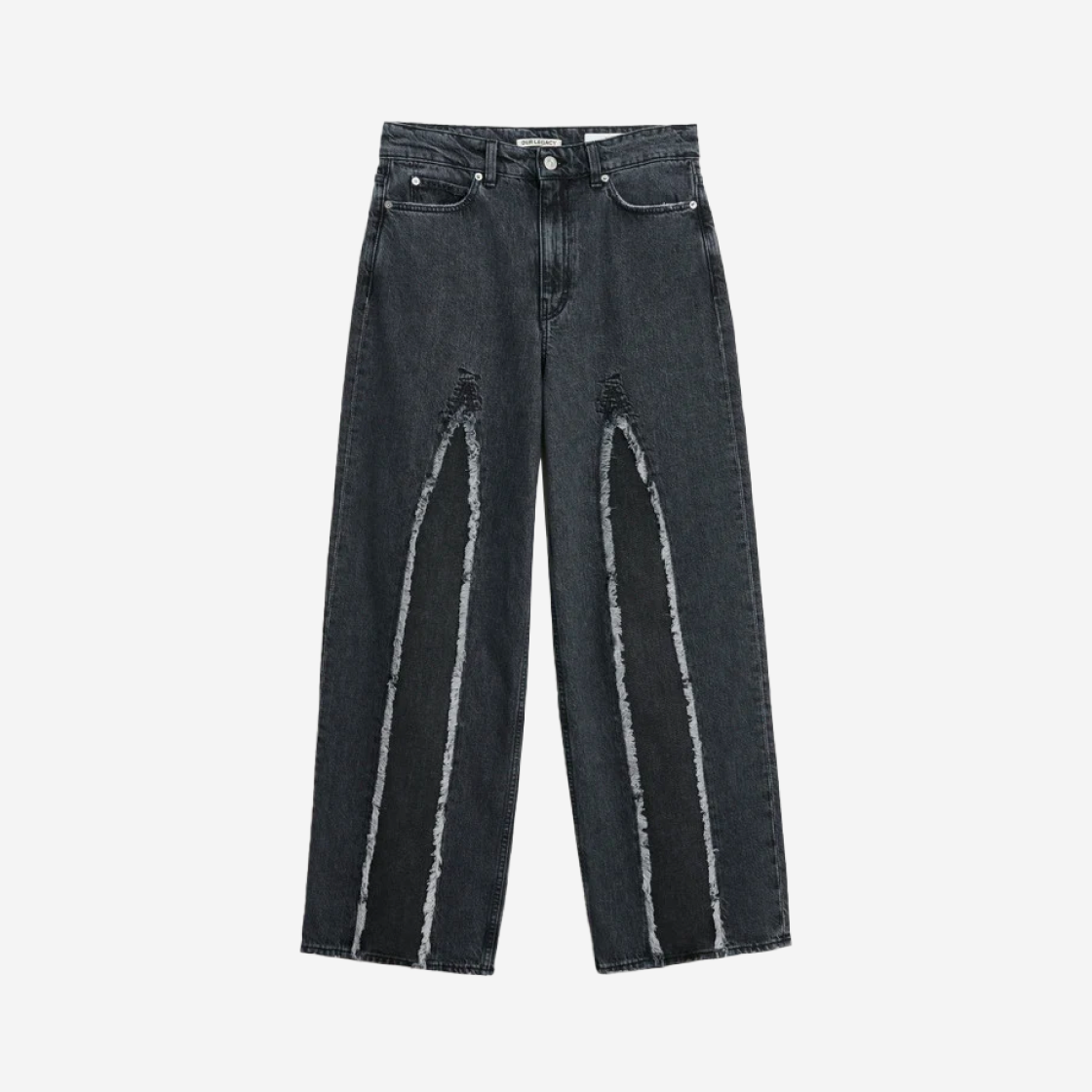 (W) 아워레가시 풀컷 슬래시 데님 블랙