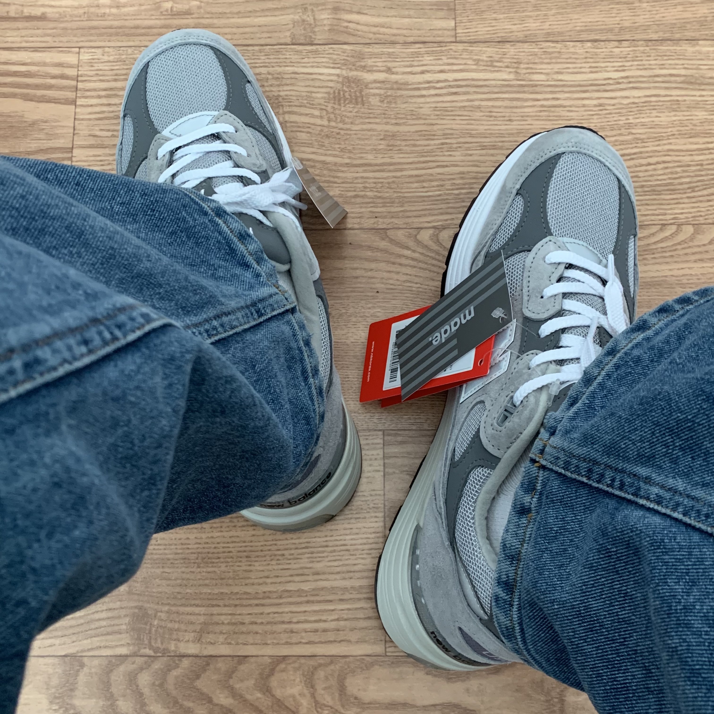 New Balance 992 Made in USA Grey - D Standard 착용 스타일