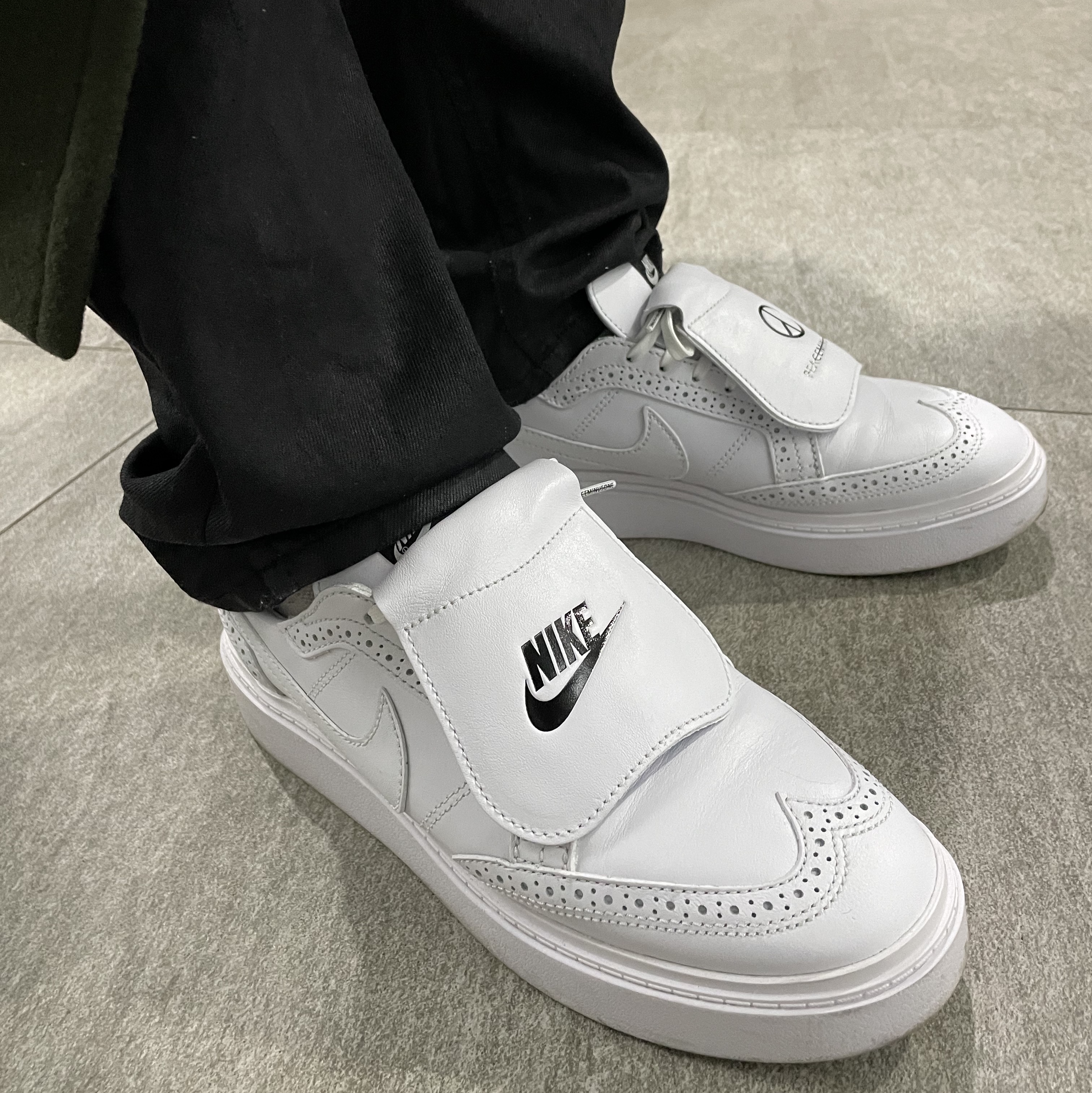 Nike x Peaceminusone Kwondo1 White 착용 스타일 - 3