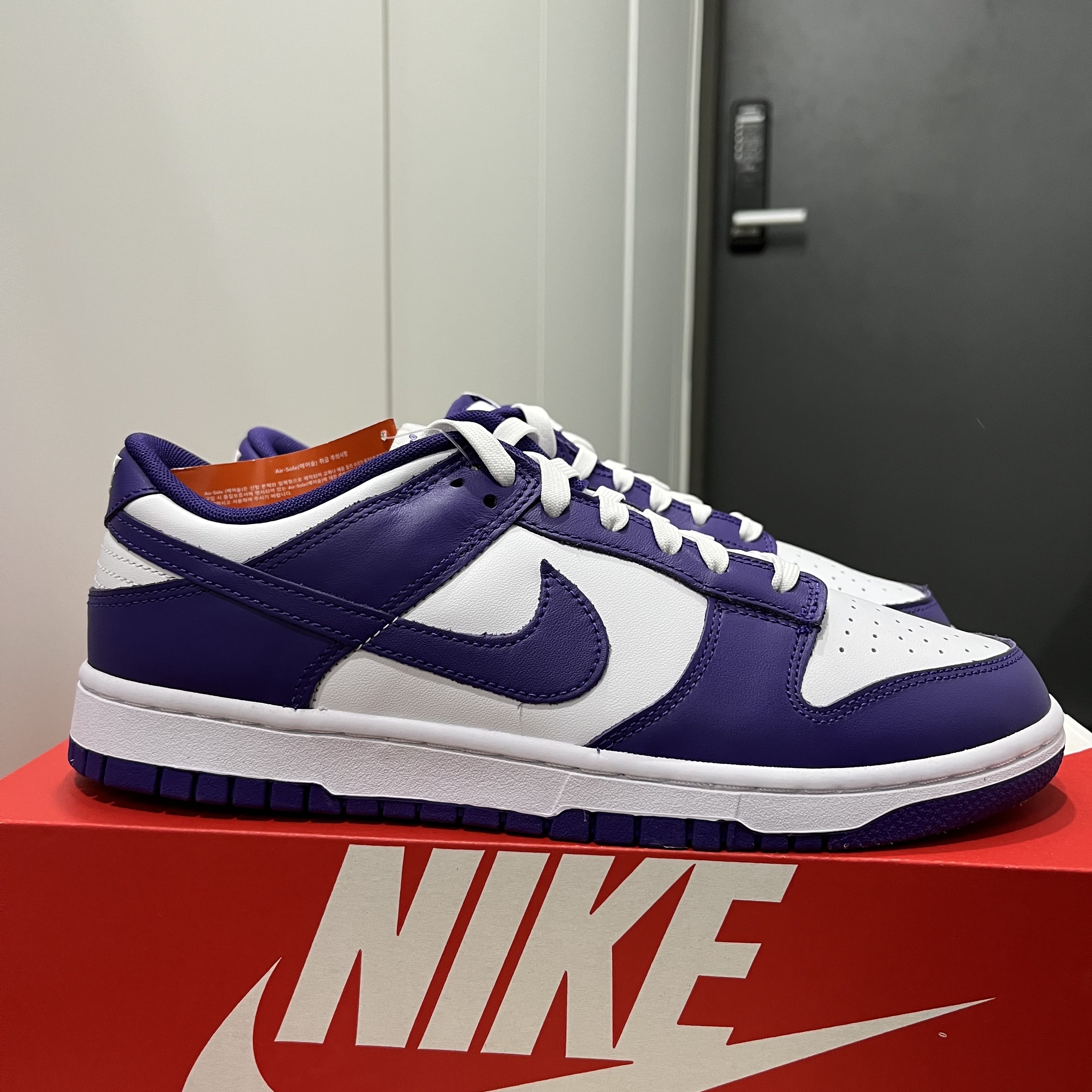 Nike Dunk Low Retro Championship Court Purple 착용 스타일 - 2