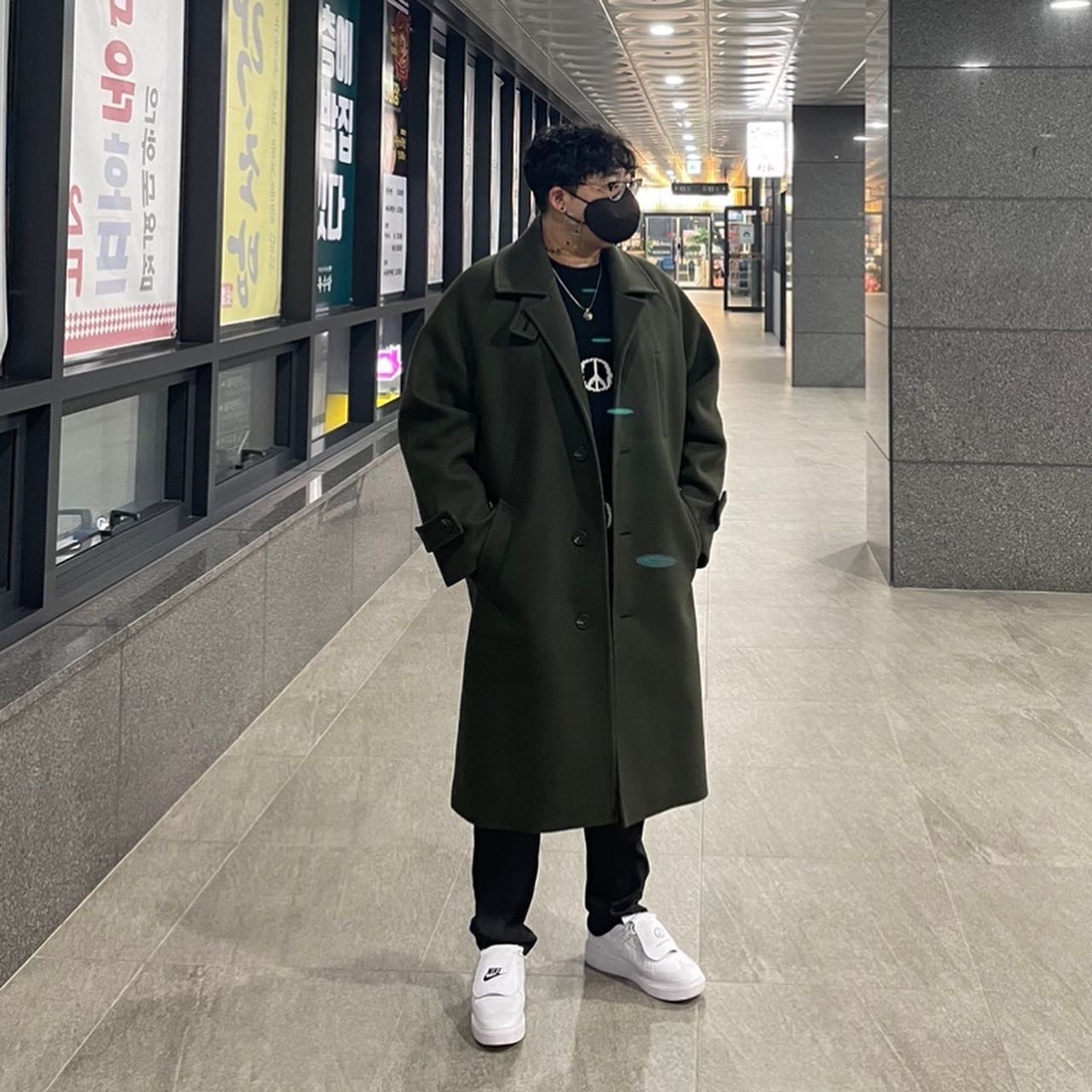 Nike x Peaceminusone Kwondo1 White 착용 스타일 - 1