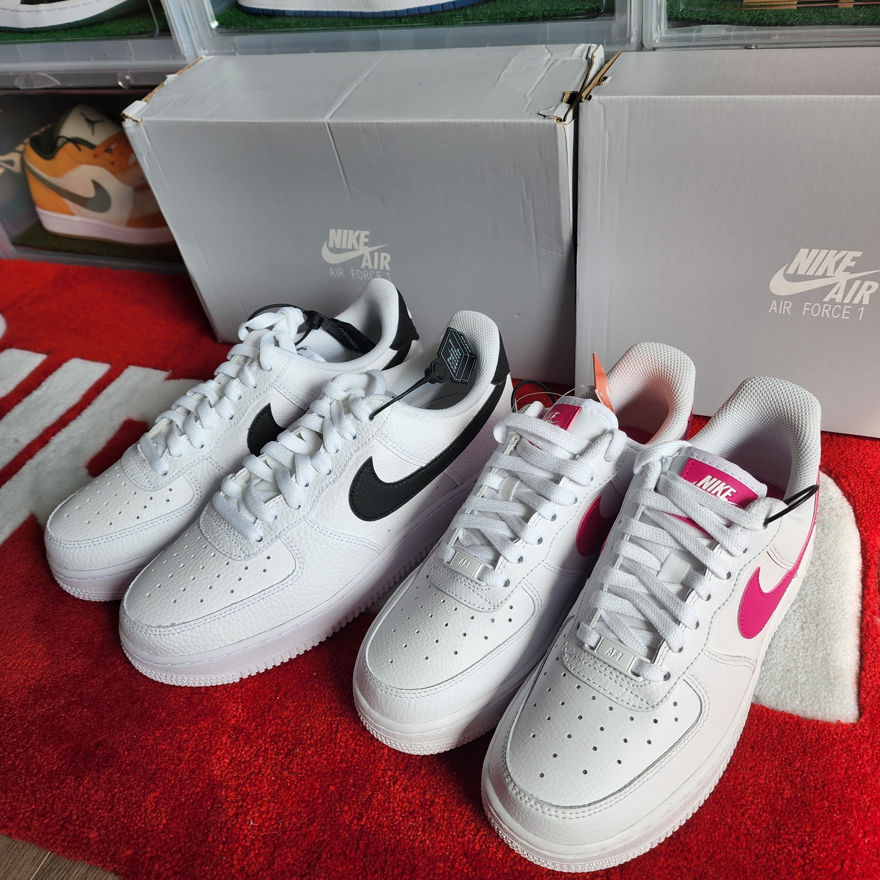 Nike Air Force 1 '07 White Black, (W) Nike Air Force 1 '07 White Pink Prime 착용 스타일 - 2