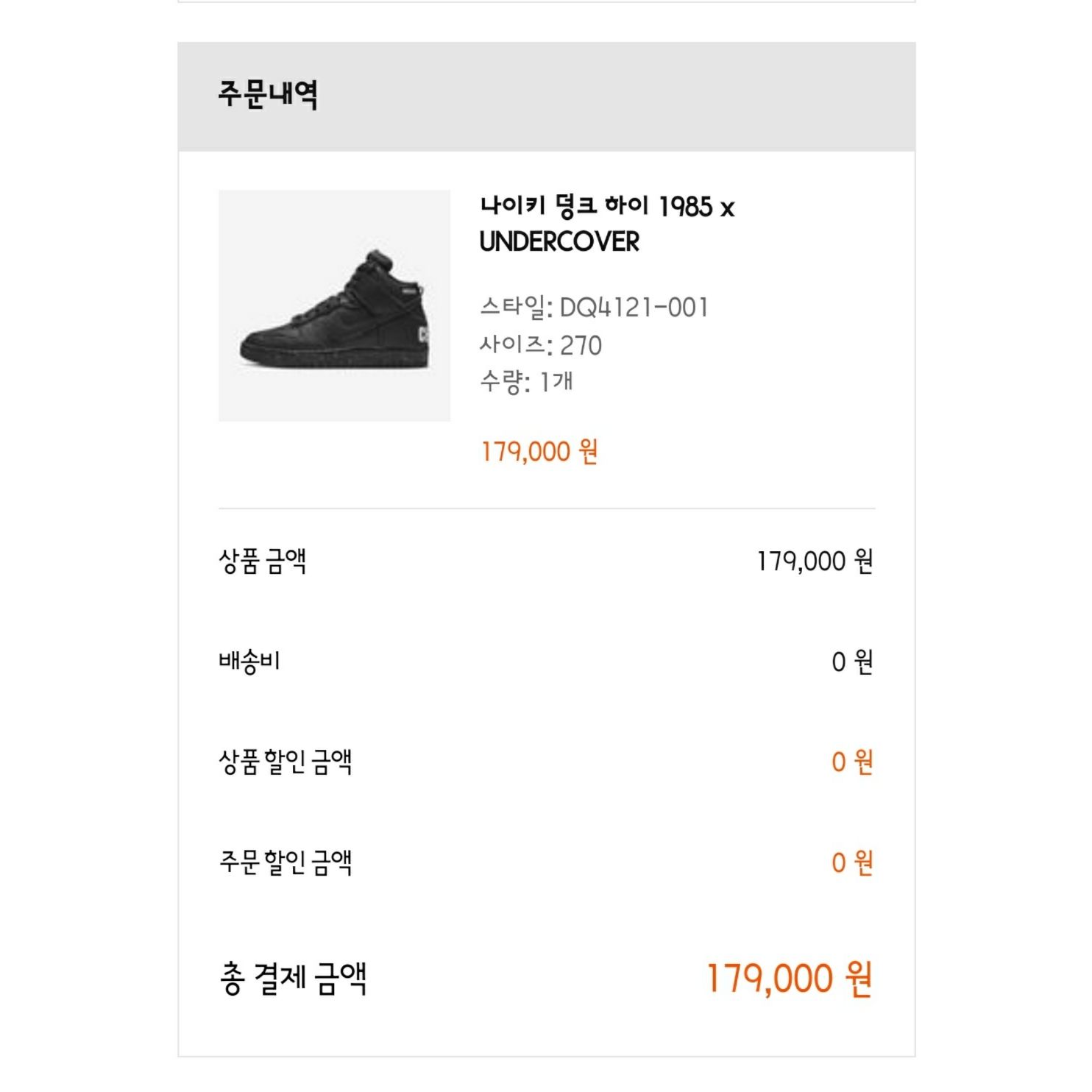 Nike x Undercover Dunk High 1985 Black 착용 스타일