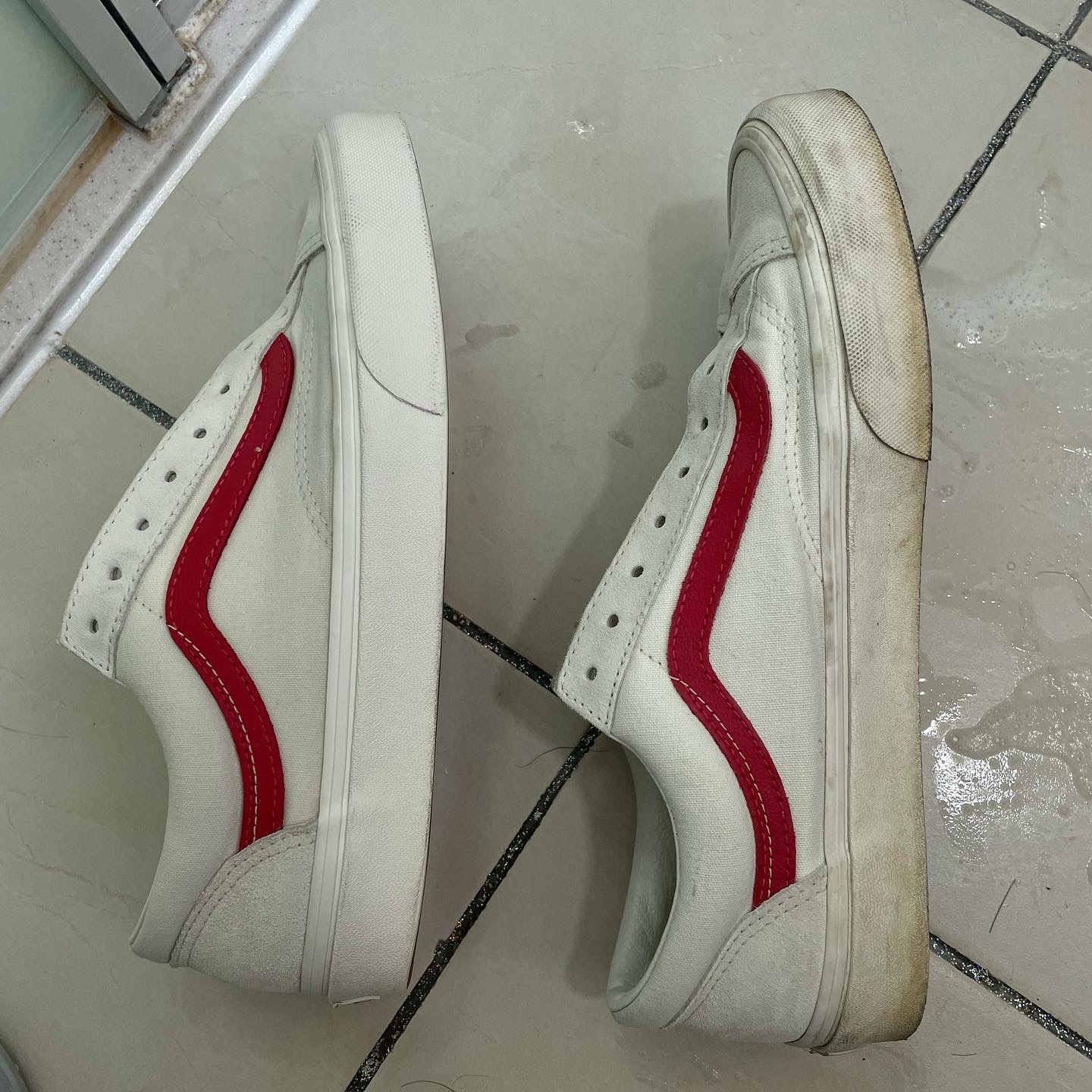 Vans Style 36 Marshmallow Racing Red 착용 스타일 - 4