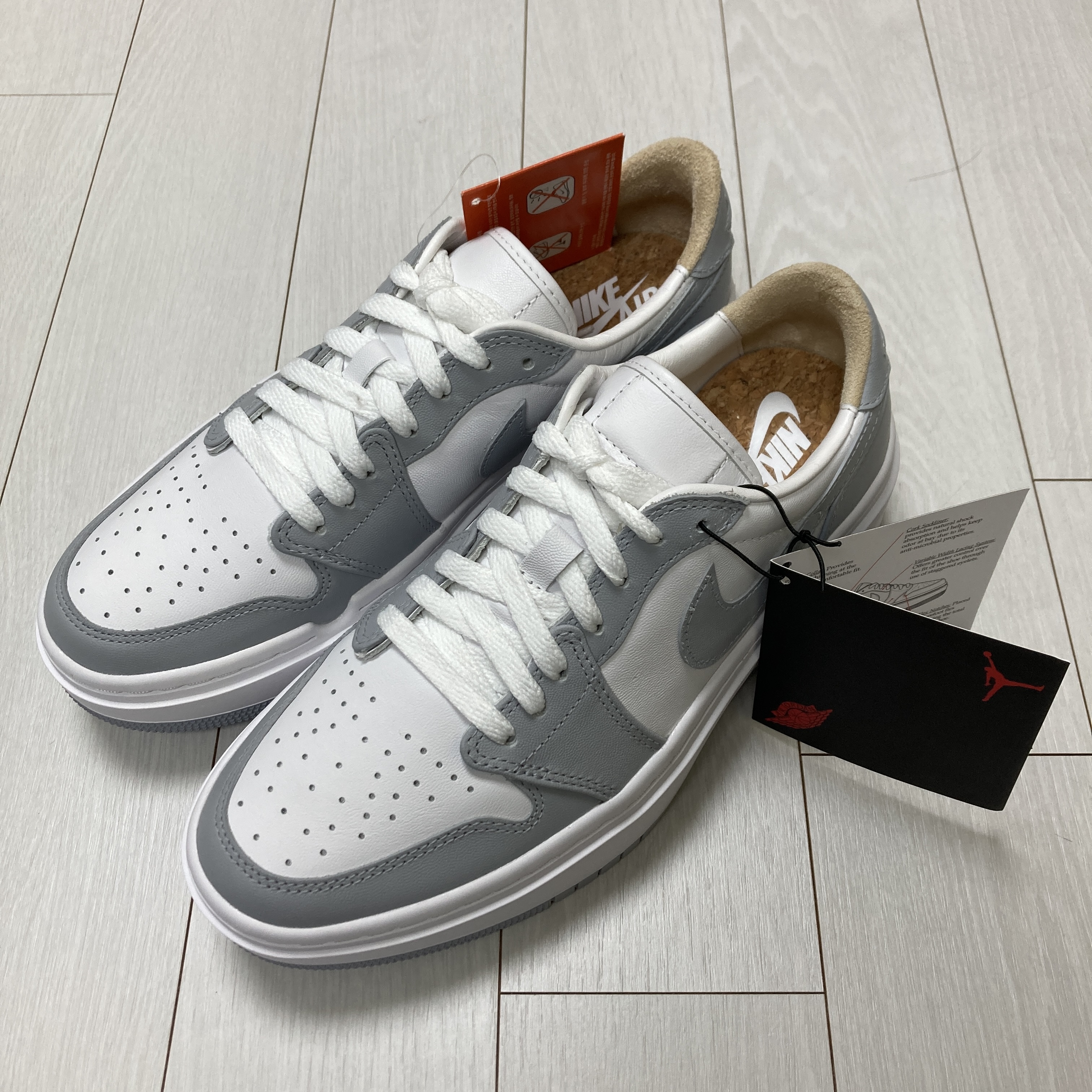(W) Jordan 1 Elevate Low White and Wolf Grey 착용 스타일