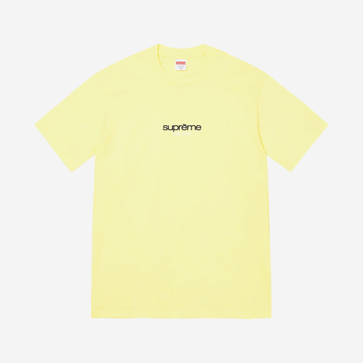 슈프림 클래식 로고 티셔츠 라이트 옐로우 - 22SS