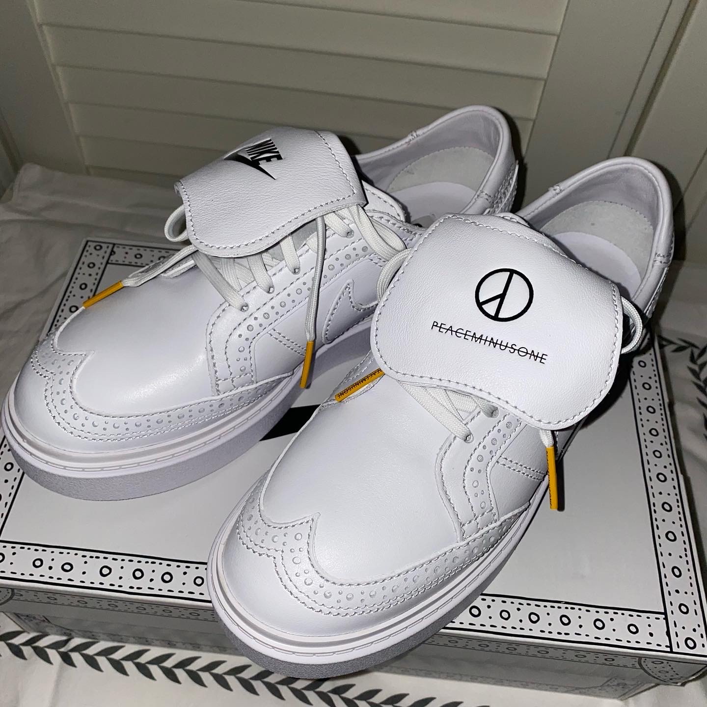 Nike x Peaceminusone Kwondo1 White 착용 스타일 - 5