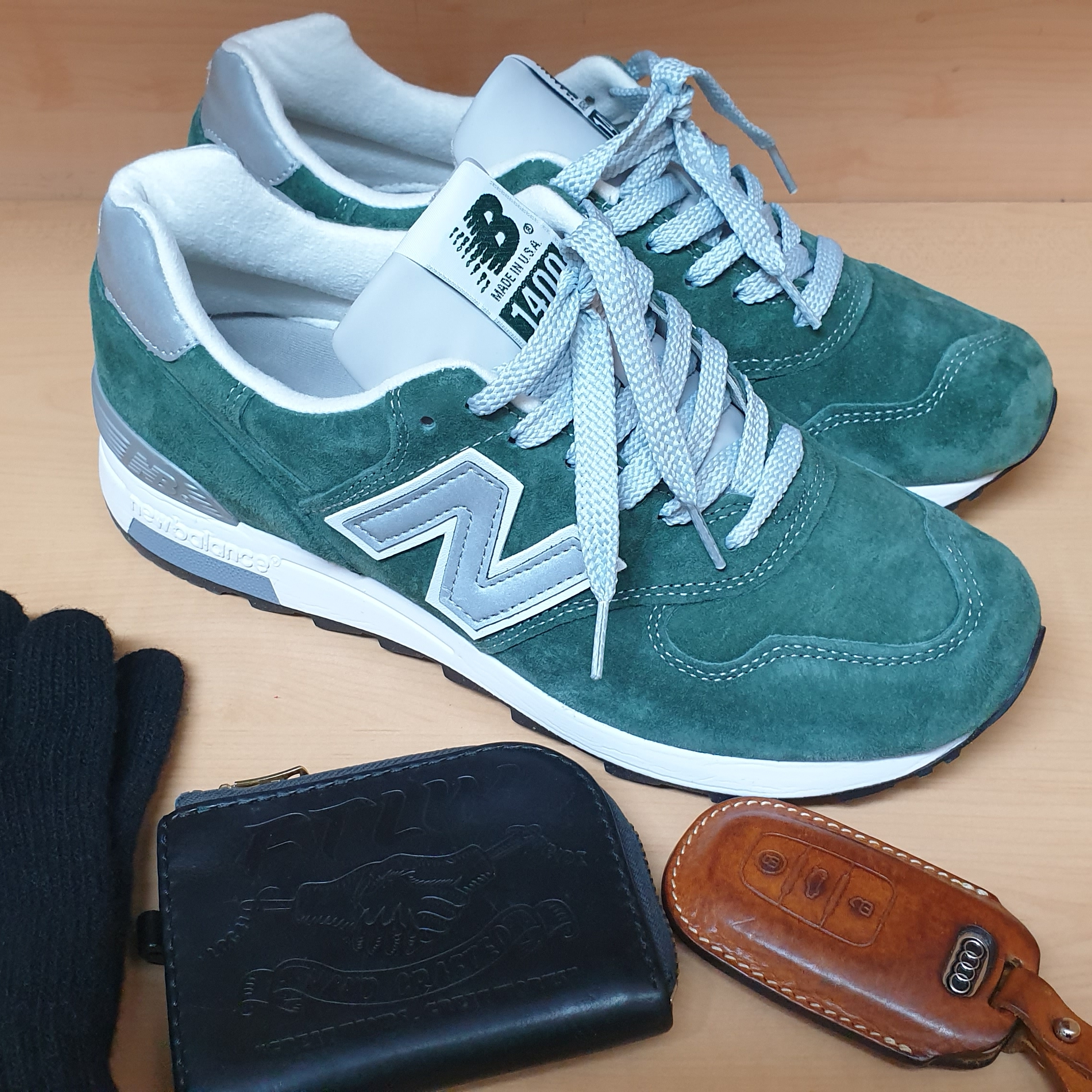 New Balance 1400 Made in USA Mountain Green 착용 스타일 - 1
