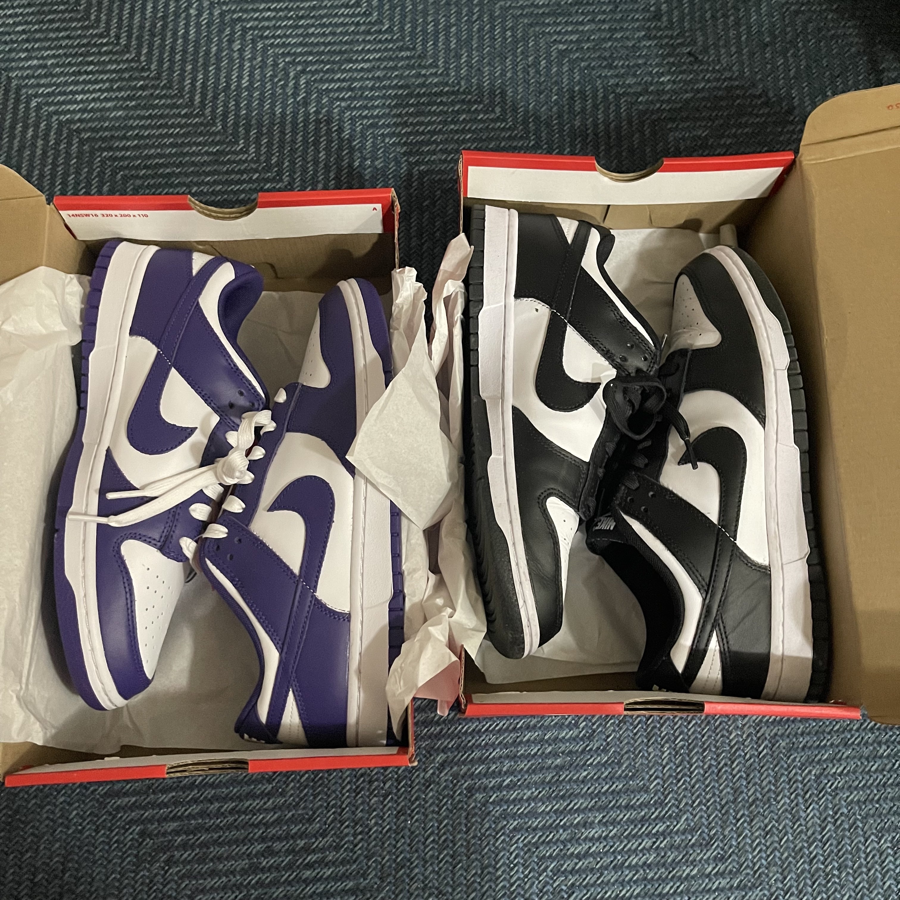 Nike Dunk Low Retro Championship Court Purple 착용 스타일 - 2