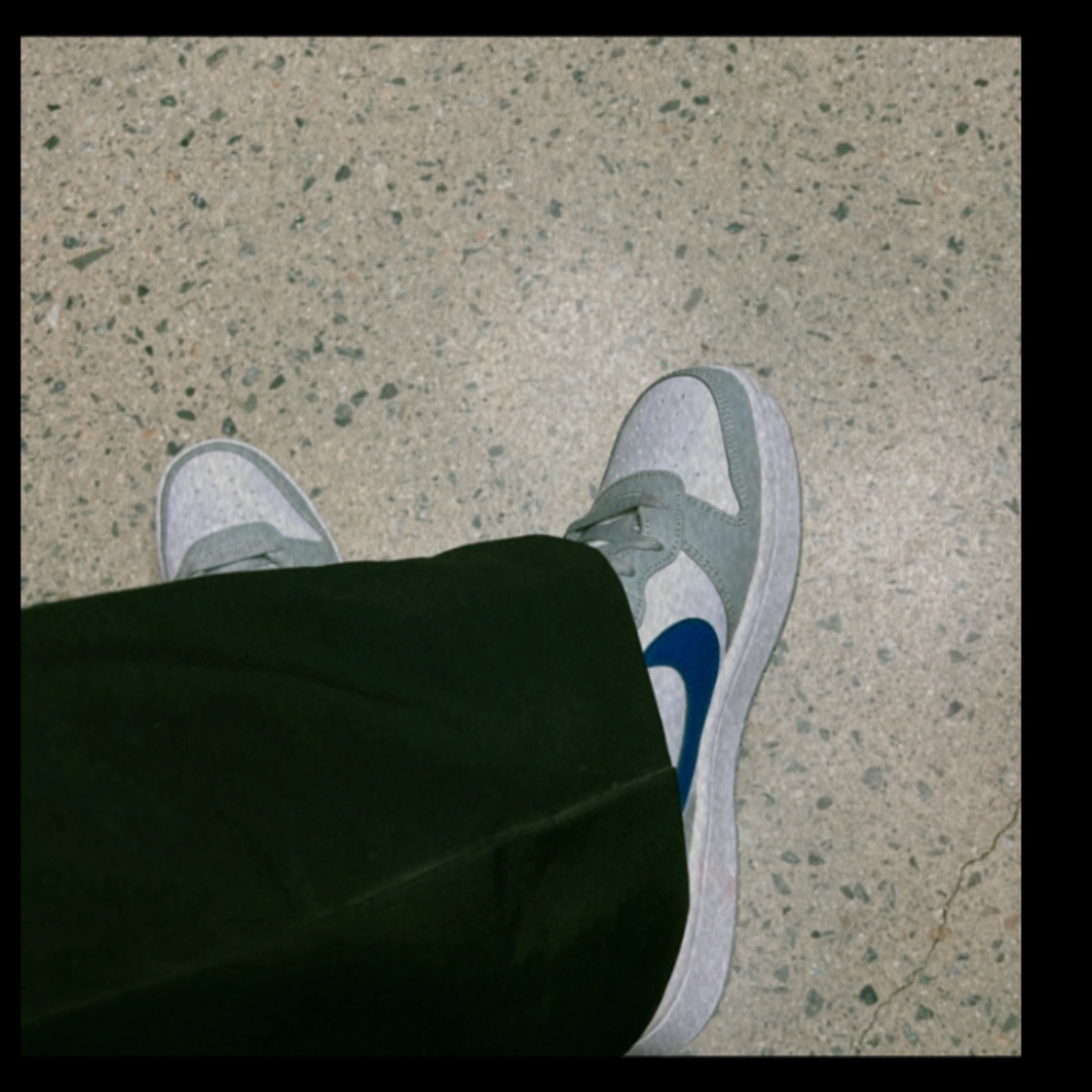 (GS) Nike Court Borough Low 2 Light Smoke Grey 착용 스타일 - 2