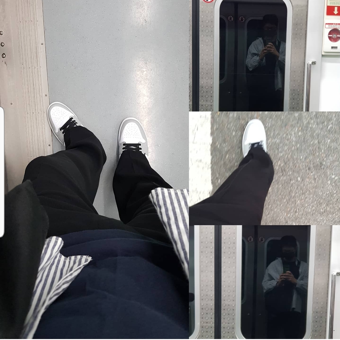 Jordan 1 Mid Light Smoke Grey 착용 스타일
