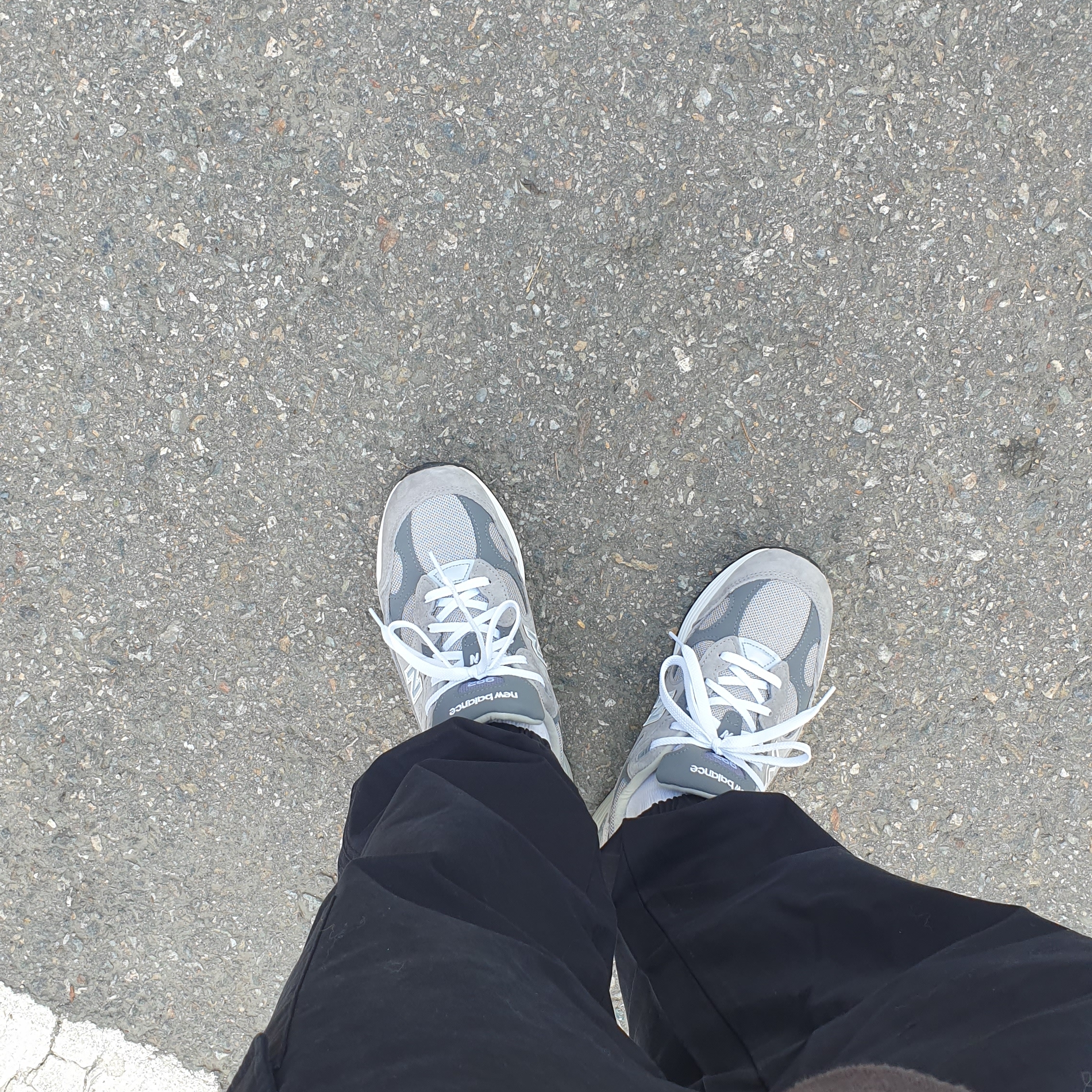 New Balance 992 Made in USA Grey - D Standard 착용 스타일 - 2