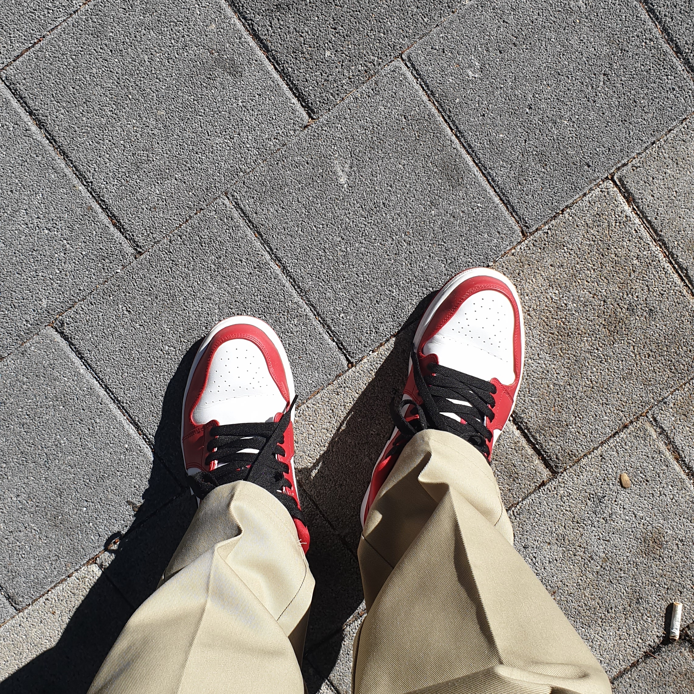 Jordan 1 Low Gym Red White 착용 스타일