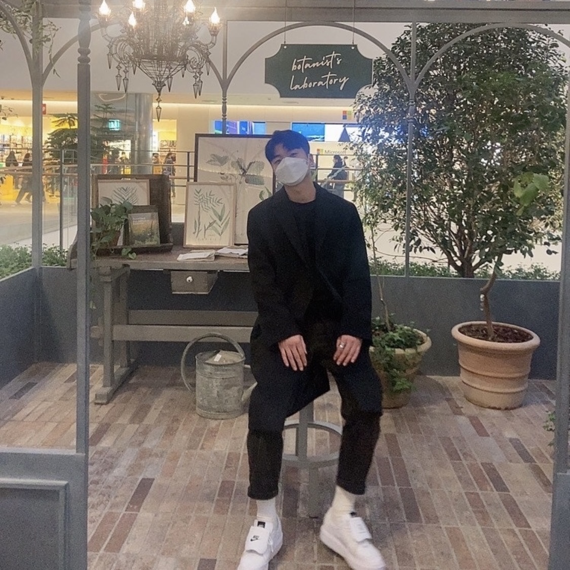 Nike x Peaceminusone Kwondo1 White 착용 스타일 - 1