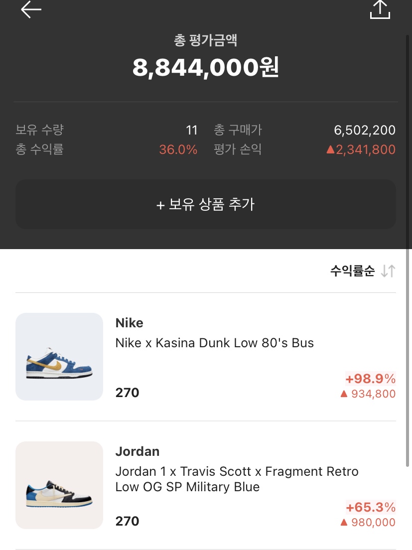 Nike x Kasina Dunk Low 80's Bus, Jordan 1 x Travis Scott x Fragment Retro Low OG SP Military Blue 착용 스타일