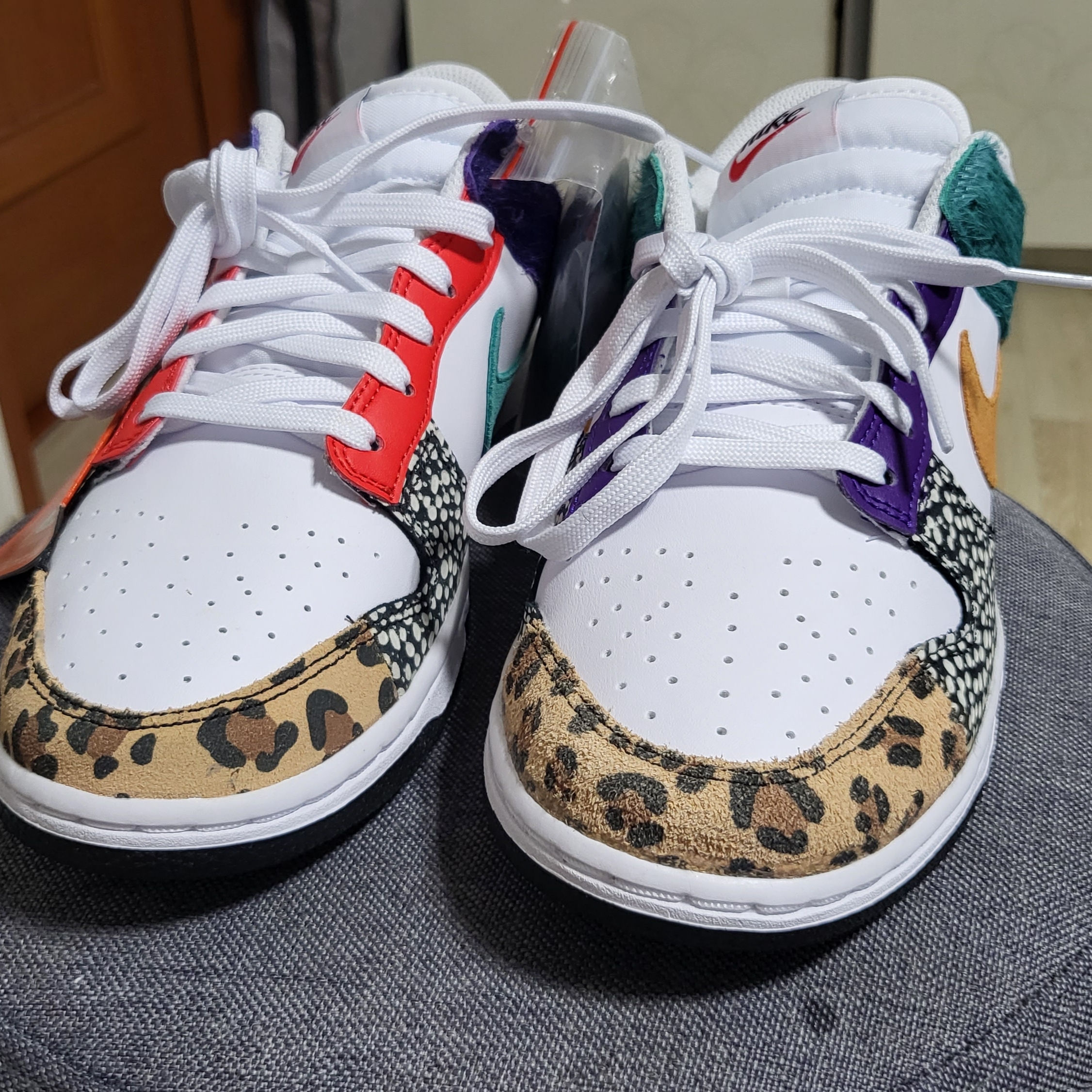 (W) Nike Dunk Low SE Patchwork 착용 스타일 - 1