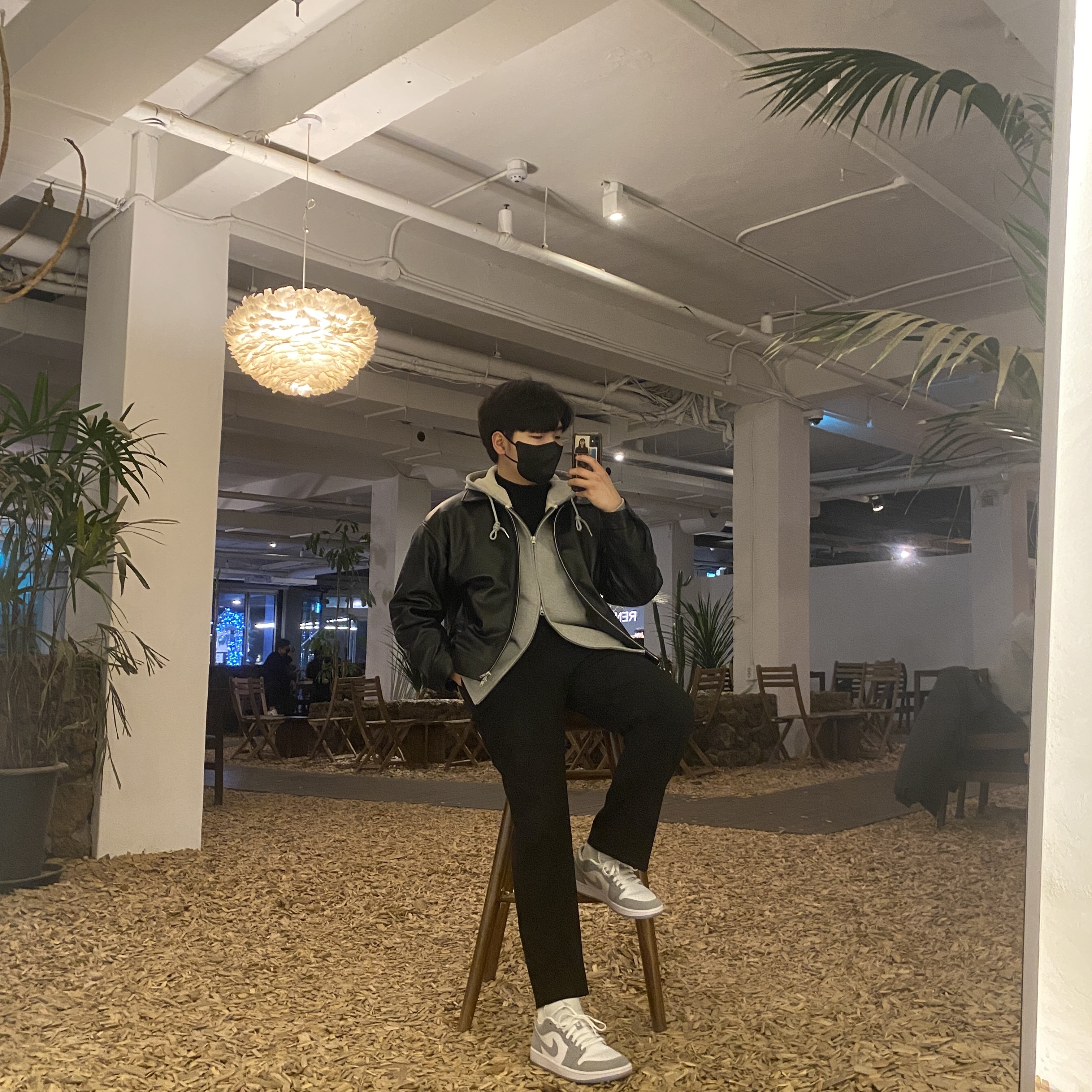 (W) Jordan 1 Low White Wolf Grey 착용 스타일