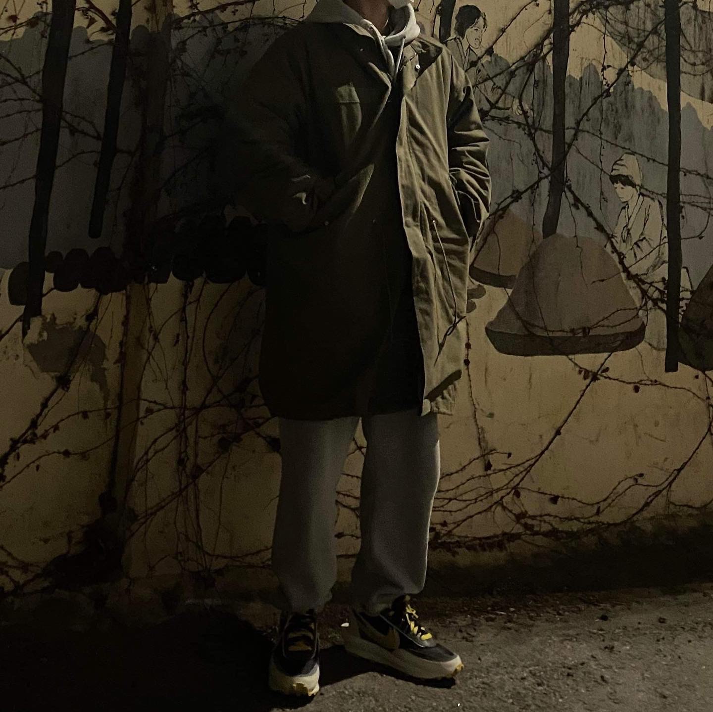 Nike x Sacai x Undercover LDWaffle Black Bright Citron 착용 스타일