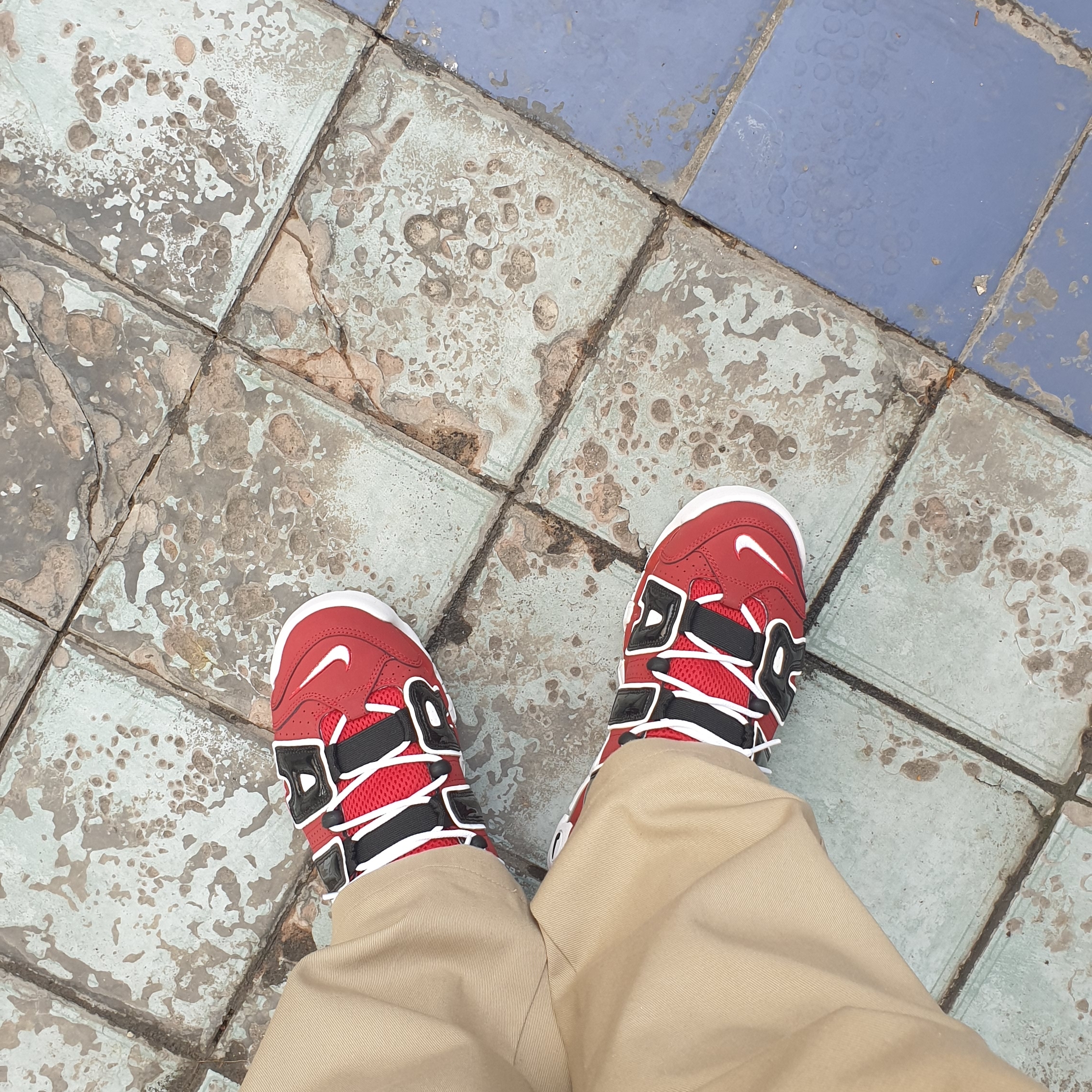 Nike Air More Uptempo 96 Bulls 2021 착용 스타일