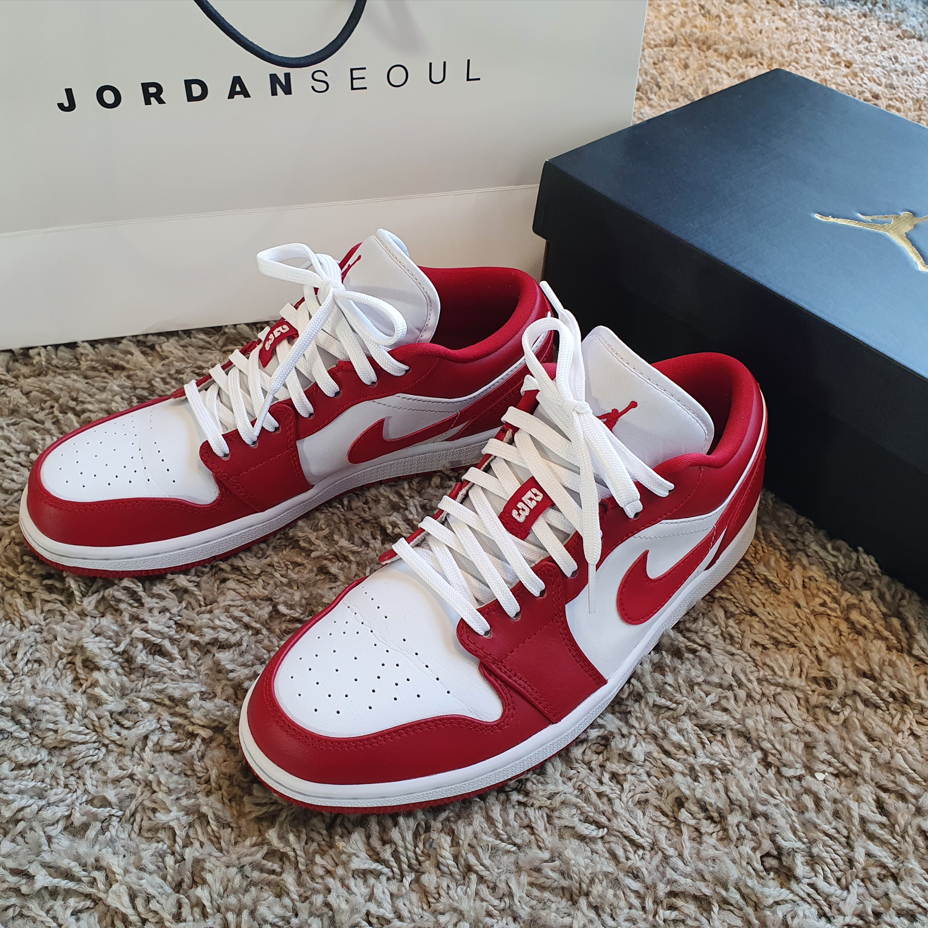 Jordan 1 Low Gym Red White 착용 스타일