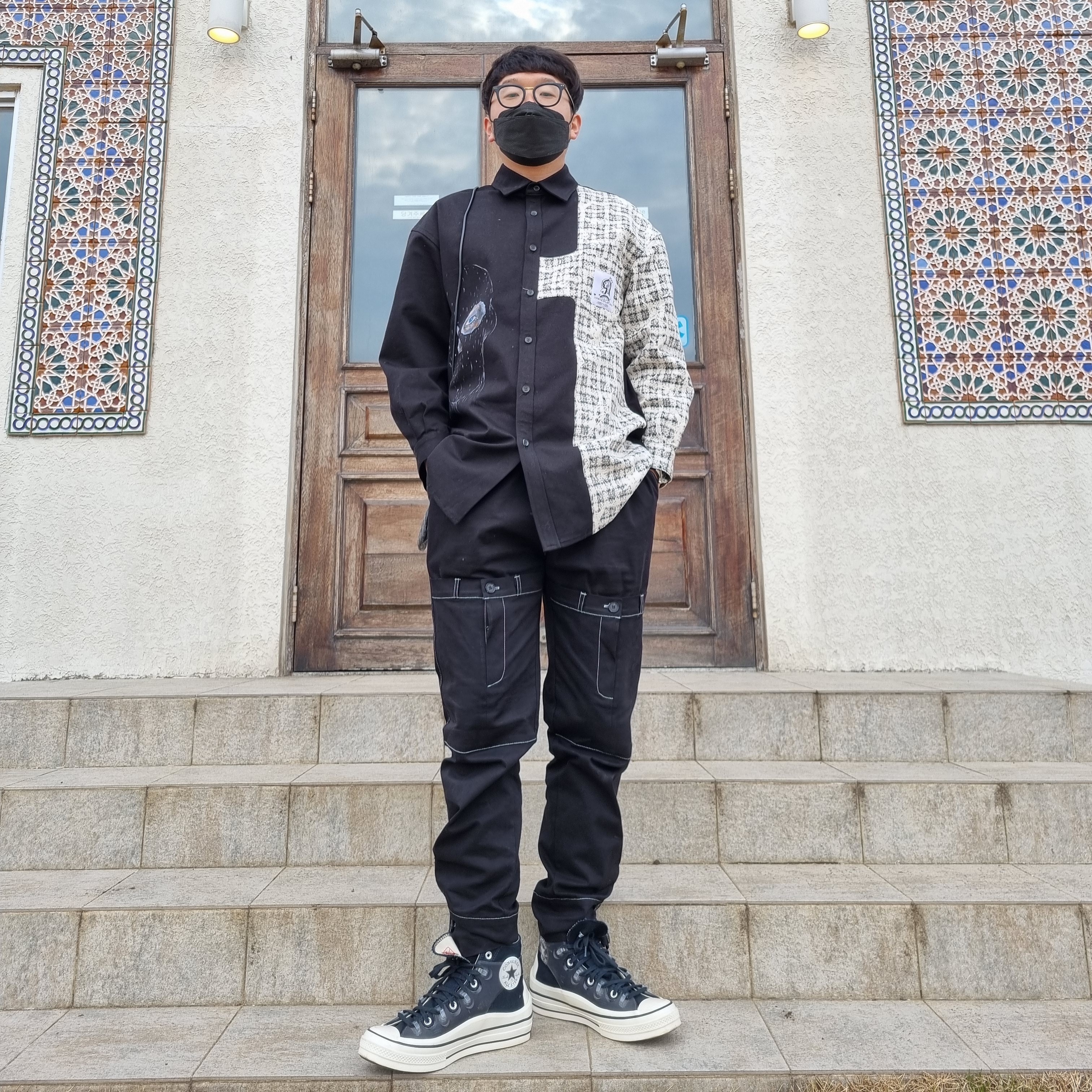 Converse x Kim Jones Chuck 70 Utility Wave High Black 착용 스타일
