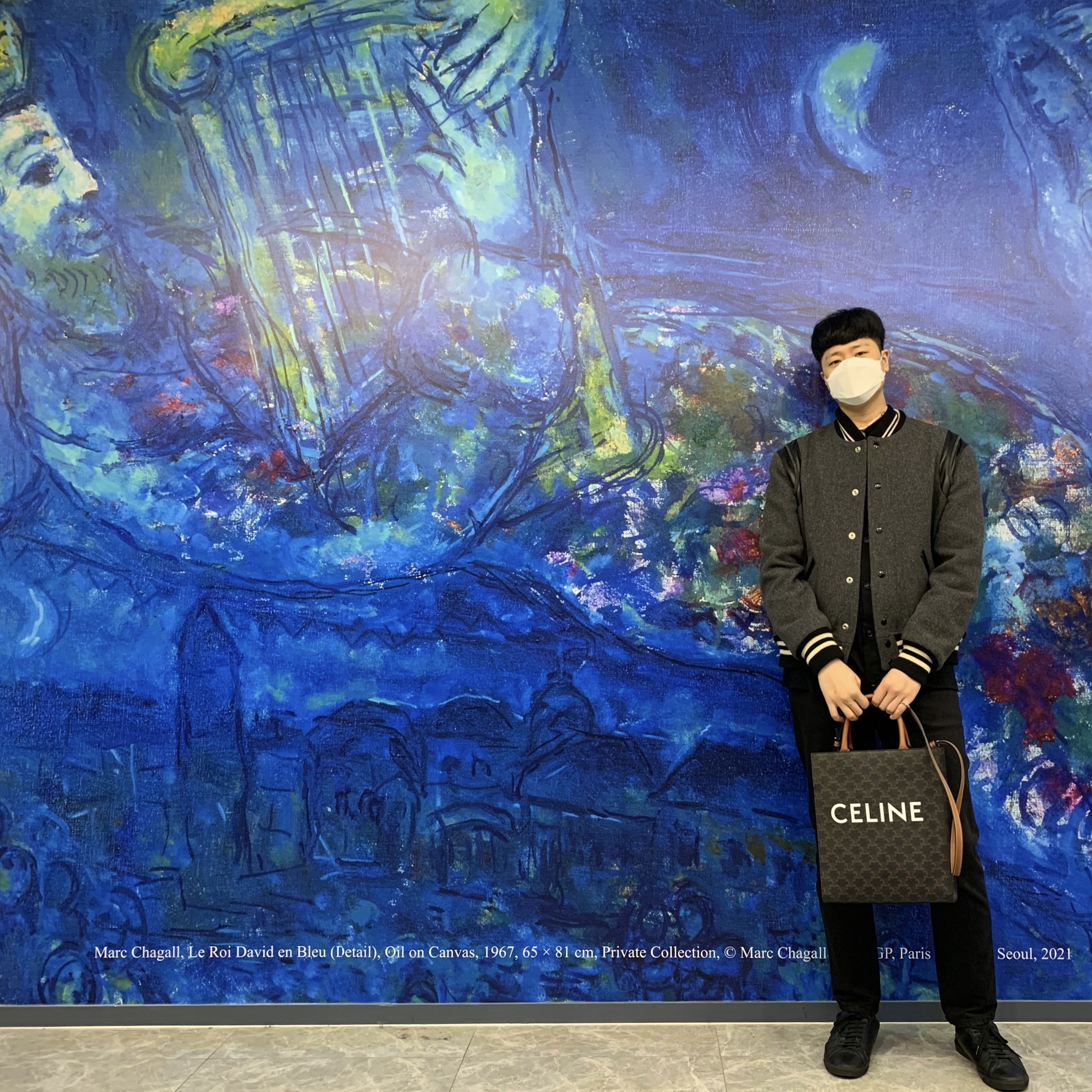 Celine Small Cabas Vertical in Triomphe Canvas Calfskin Tan, Saint Laurent Andy Low Top SL Sneakers Camo 착용 스타일