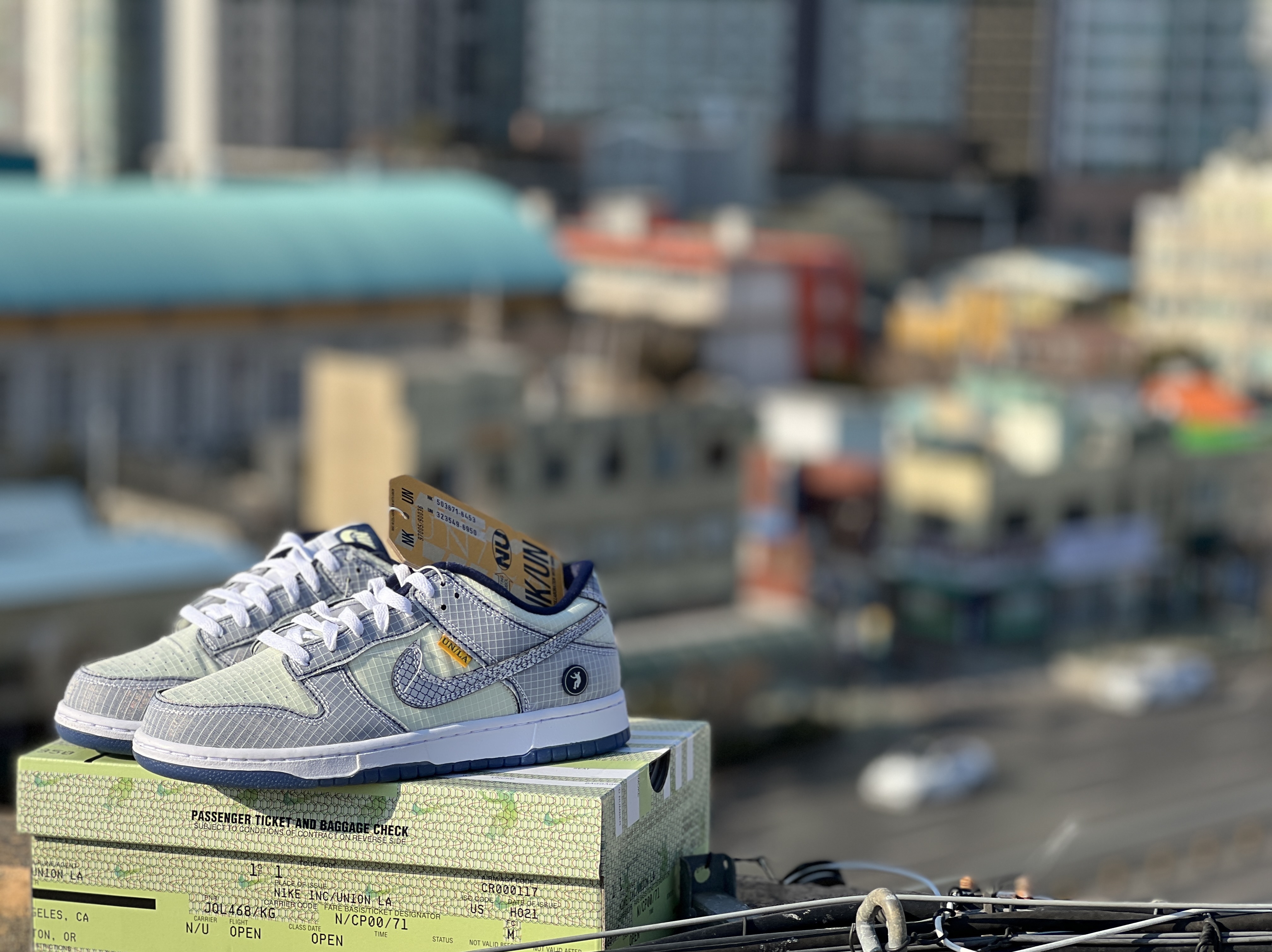 Nike x Union Dunk Low Passport Pack Pistachio 착용 스타일 - 1