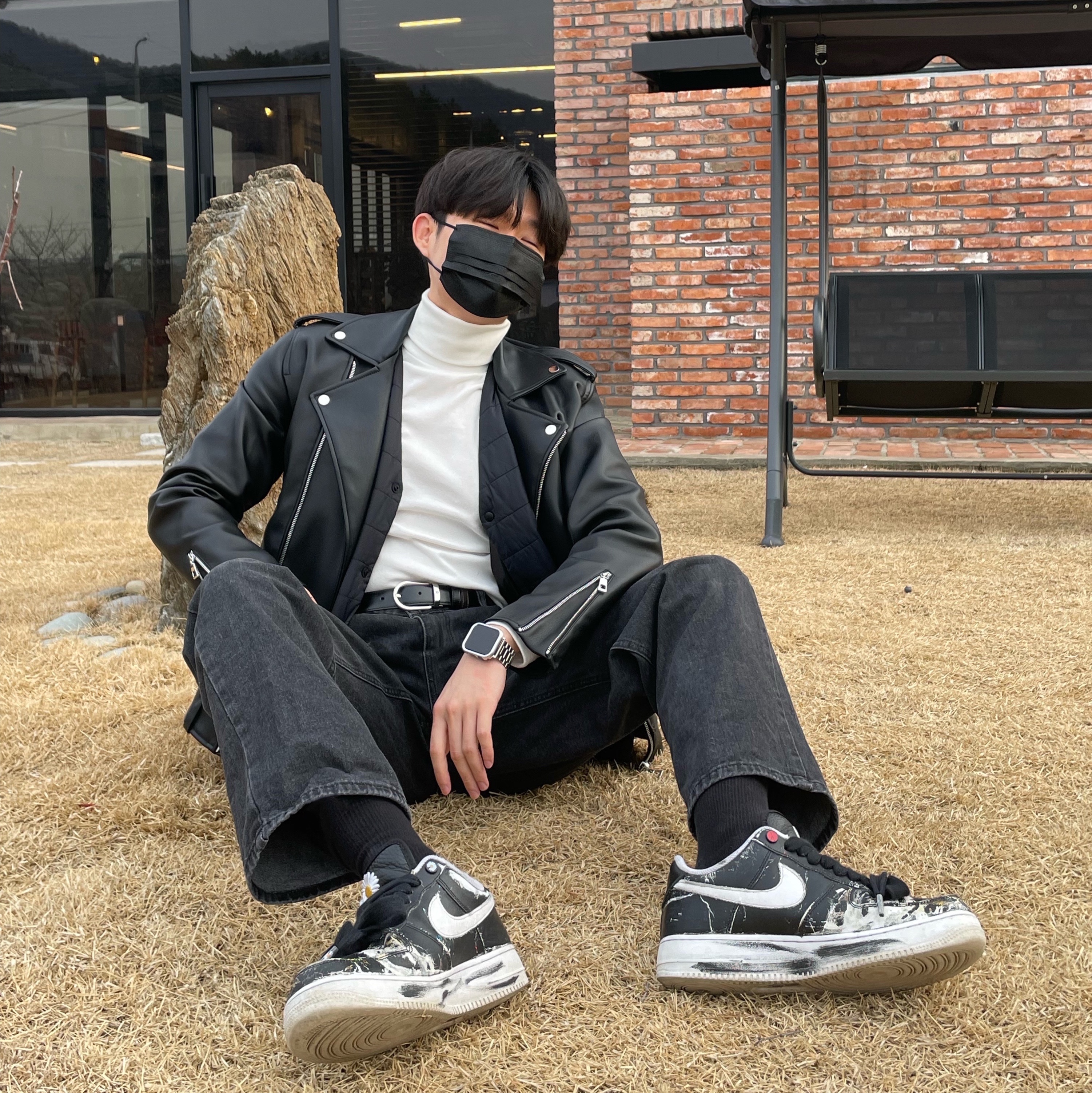 Nike x Peaceminusone Air Force 1 Low Para-Noise 착용 스타일
