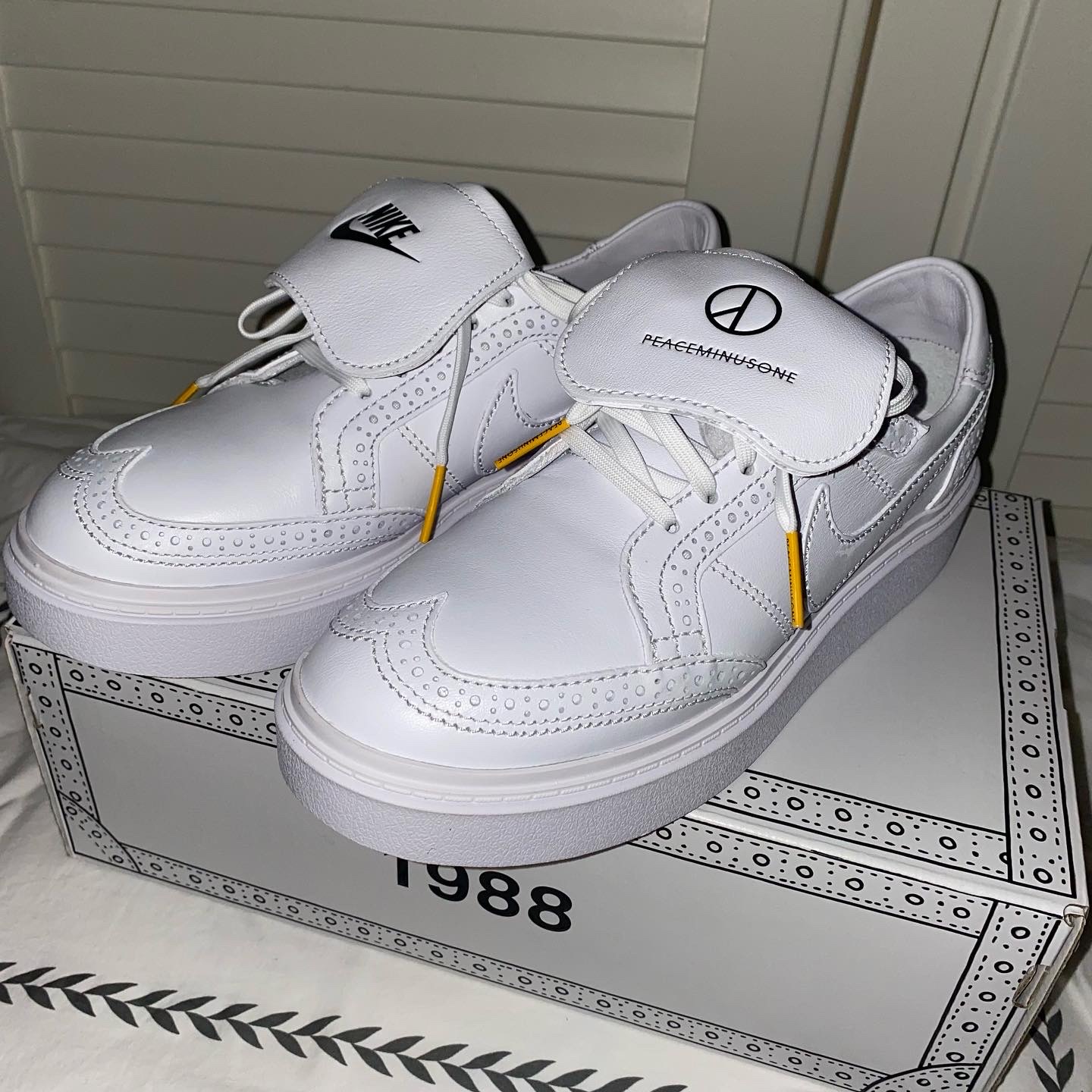 Nike x Peaceminusone Kwondo1 White 착용 스타일 - 4