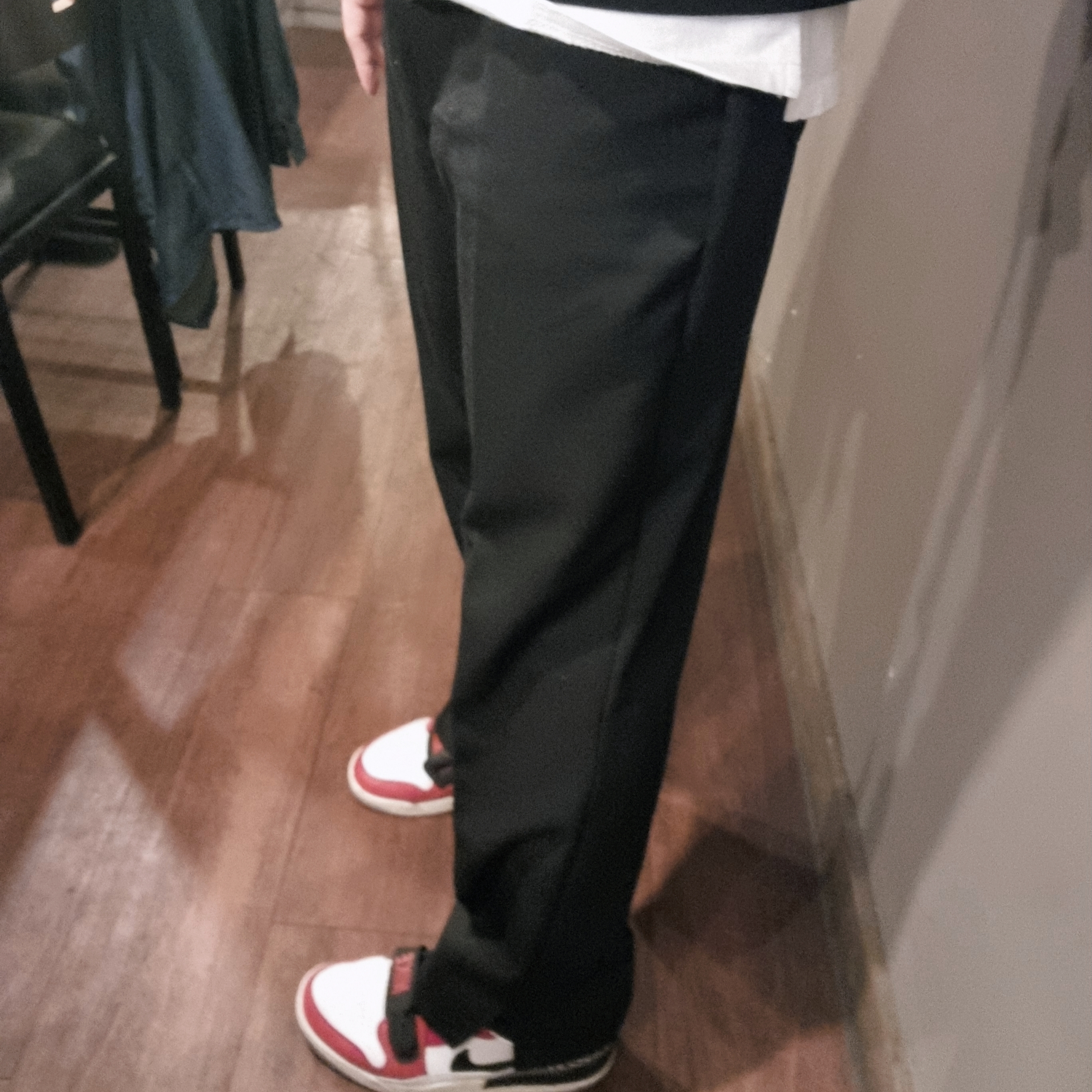 Nike NRG Solo Swoosh Crew Fleece Black White - US/EU, Jordan Legacy 312 Low Chicago 2019 착용 스타일 - 3