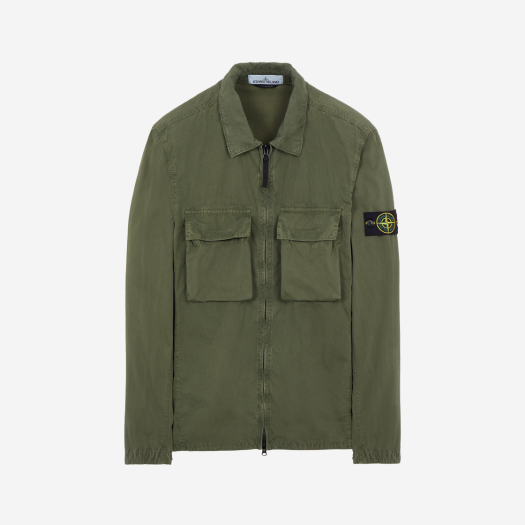 Stone Island 114WN T.CO+OLD Overshirt Olive Green - 22SS
