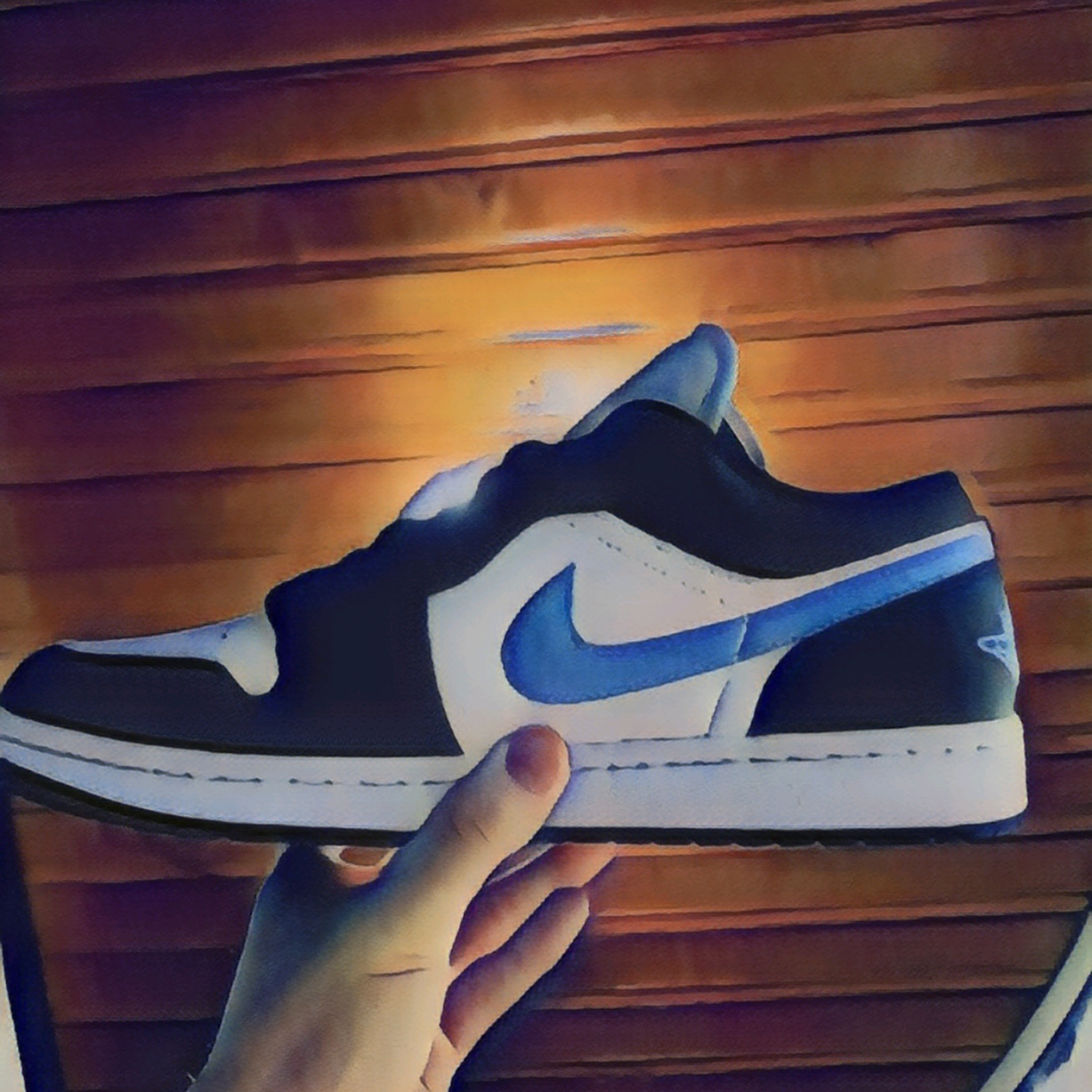 (W) Jordan 1 Low Black University Blue 착용 스타일