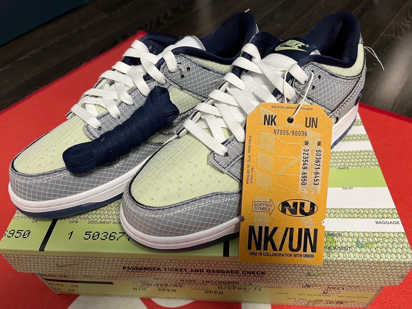 Nike x Union Dunk Low Passport Pack Pistachio 착용 스타일