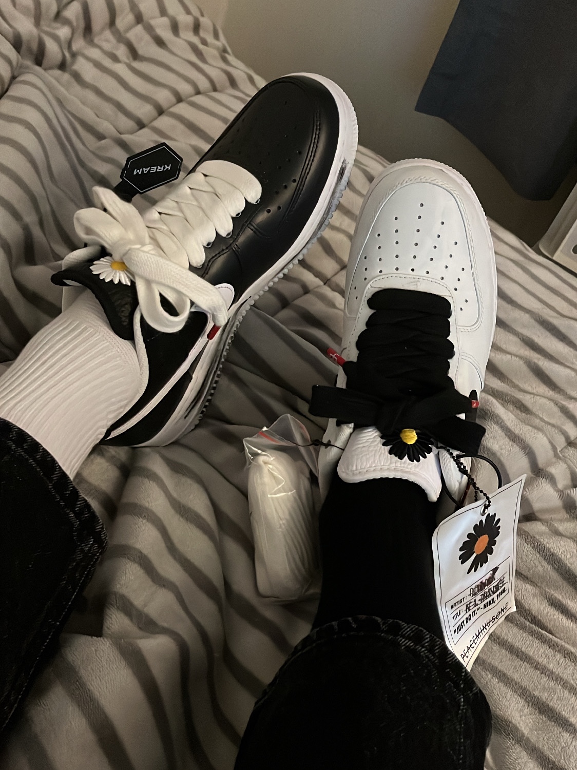 Nike x Peaceminusone Kwondo1 White, Nike x Peaceminusone Air Force 1 Low Para-Noise 2.0 착용 스타일 - 3