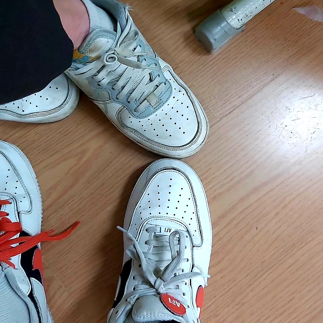 Nike x Peaceminusone Air Force 1 Low Para-Noise 2.0, Jordan 1 Retro High OG Patent Bred 착용 스타일 - 3