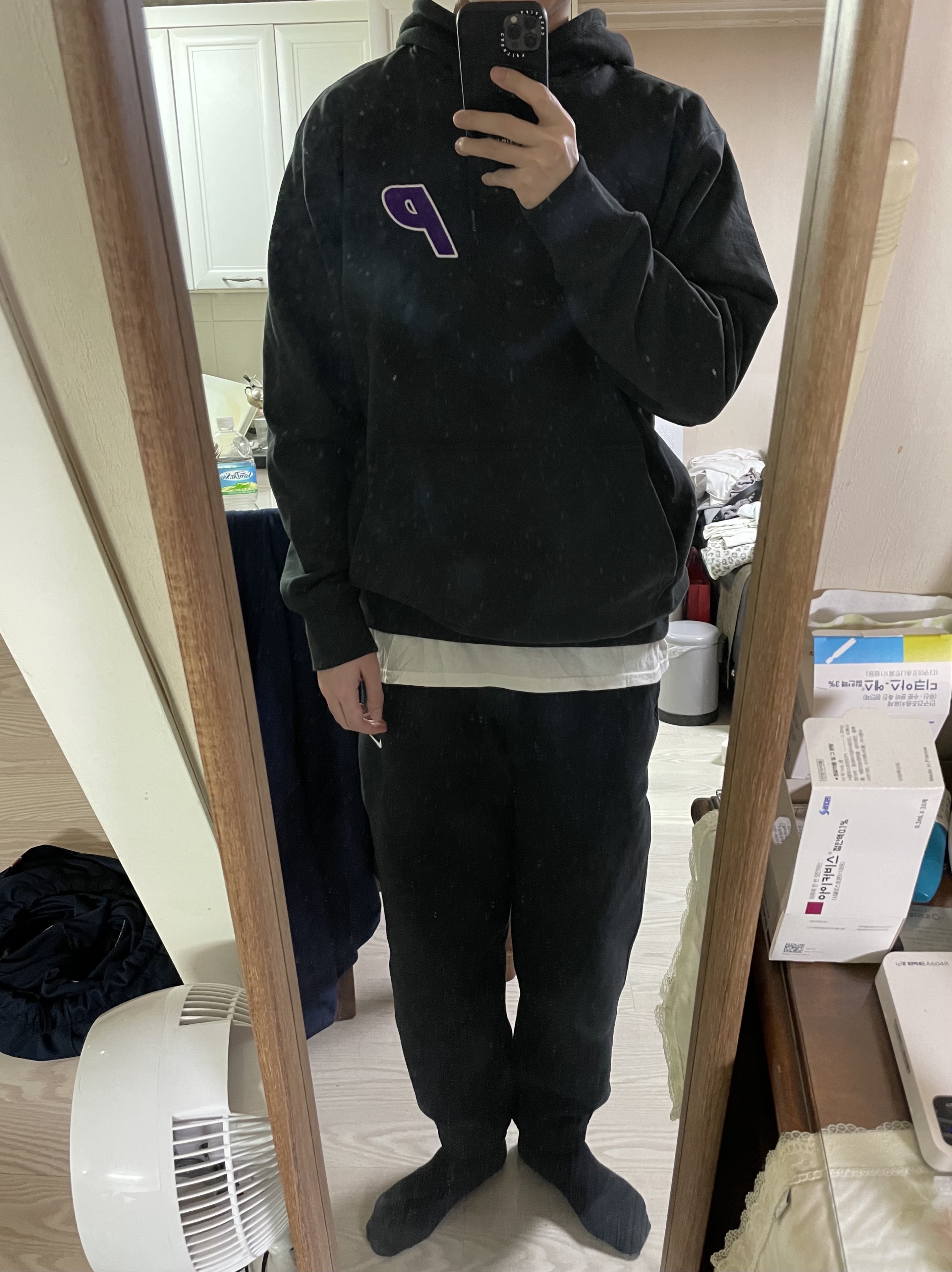 Palace Tri-Chenille Hood Black - 21FW, Nike NRG Solo Swoosh Fleece Pants Black White - Asia 착용 스타일