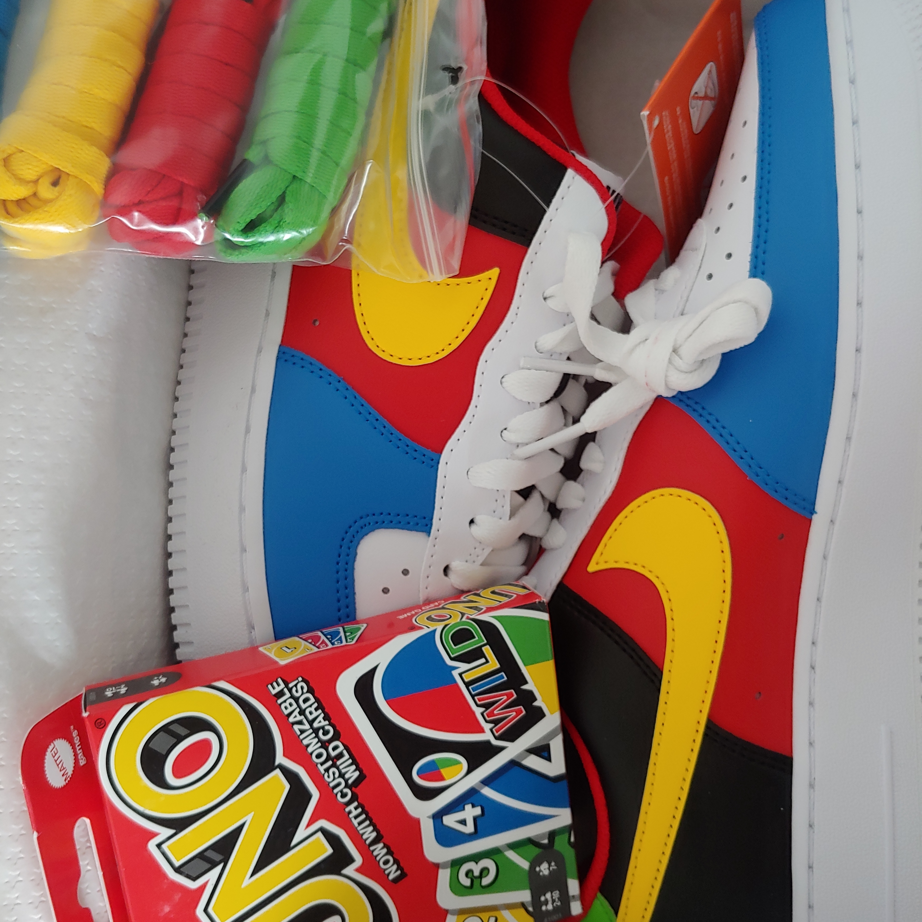 Nike x UNO Air Force 1 '07 QS White Yellow Zest 착용 스타일