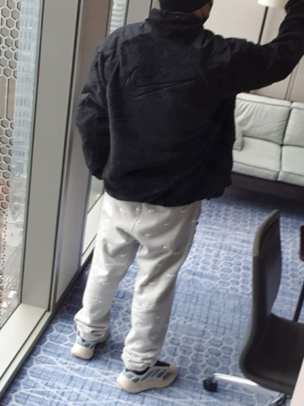 Nike x Drake Nocta NRG Polar Fleece Jacket - US/EU, Nike NRG Swoosh Logo Pants Grey Heather 착용 스타일 - 1