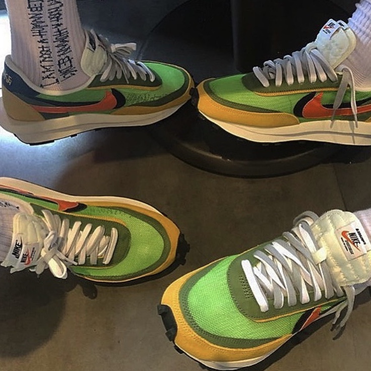 Nike x Sacai LDWaffle Green Multi 착용 스타일
