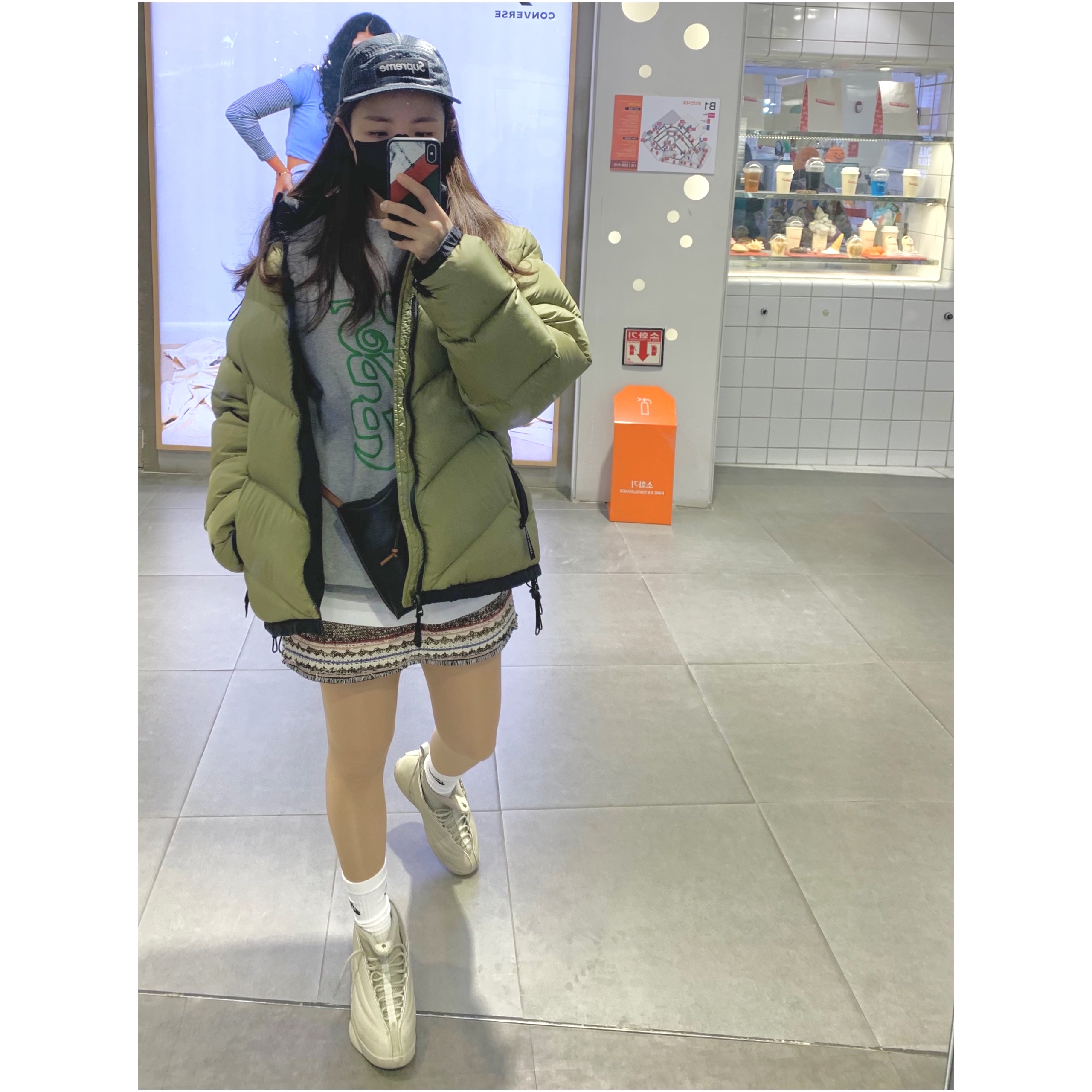 (W) Jordan 15 x Billie Eilish Retro SP Beige, Supreme Tie Dye Ripstop Camp Cap Black - 19SS 착용 스타일