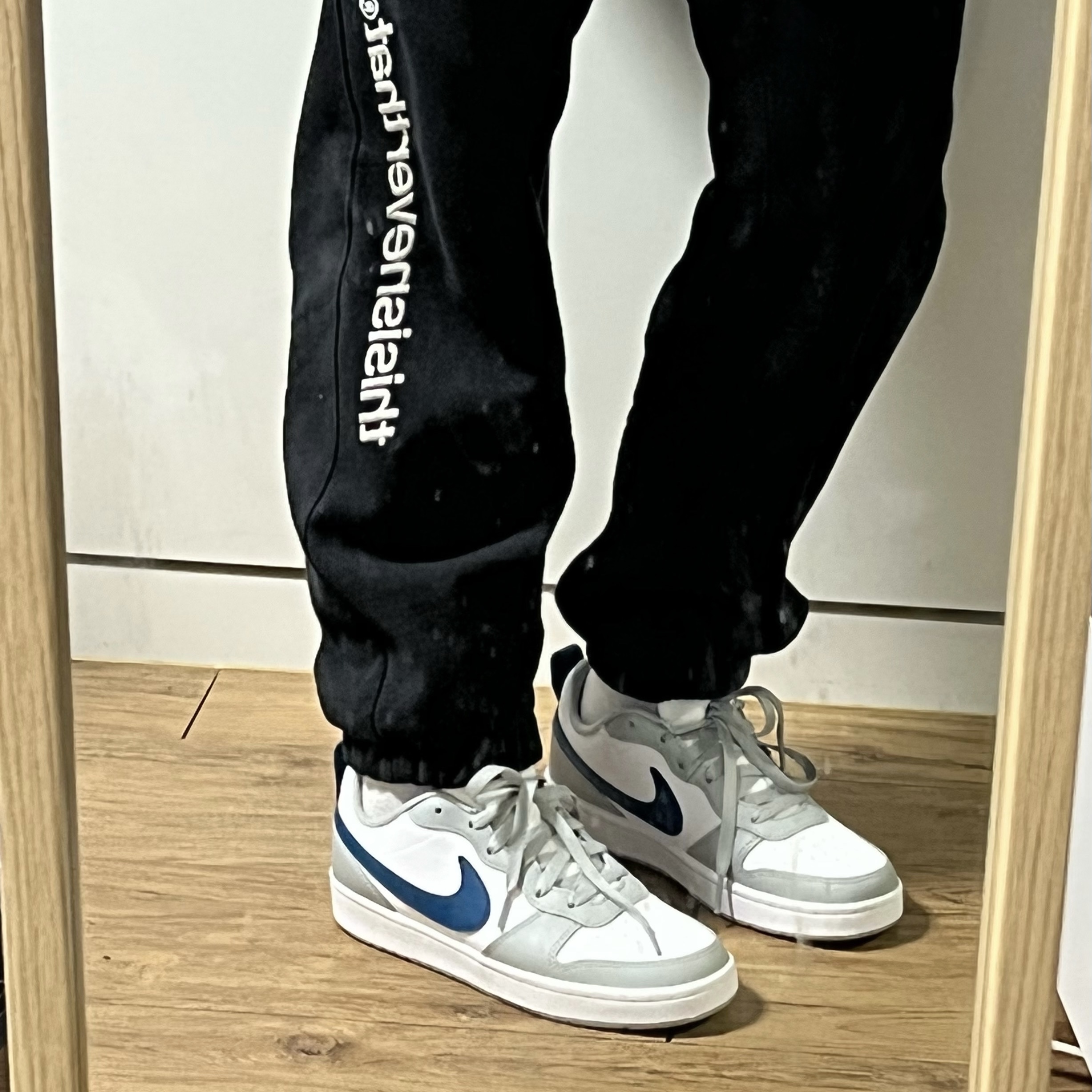 (GS) Nike Court Borough Low 2 Light Smoke Grey 착용 스타일