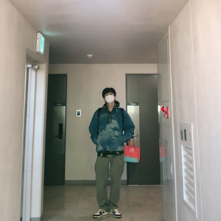 Supreme John Coltrane A Love Supreme Denim Harrington Jacket Blue - 21FW 착용 스타일 - 1