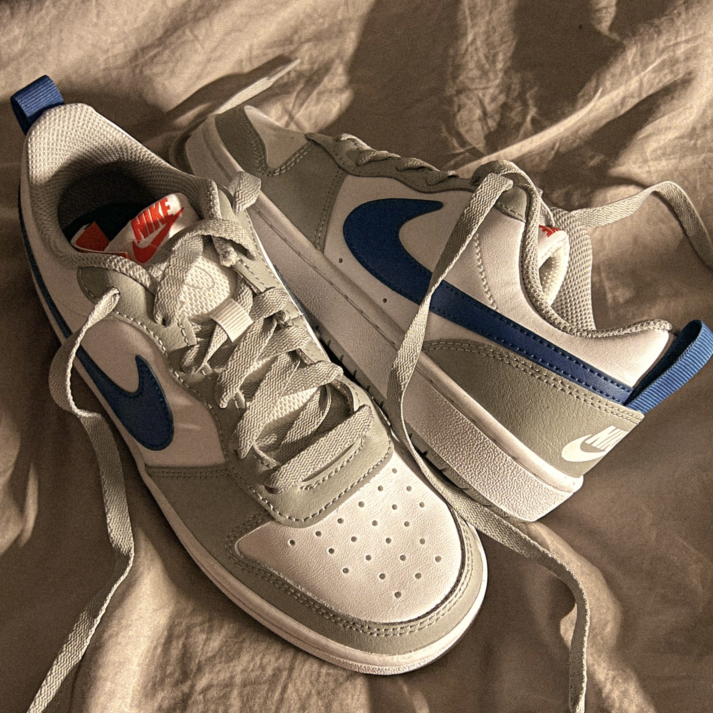 (GS) Nike Court Borough Low 2 Light Smoke Grey 착용 스타일