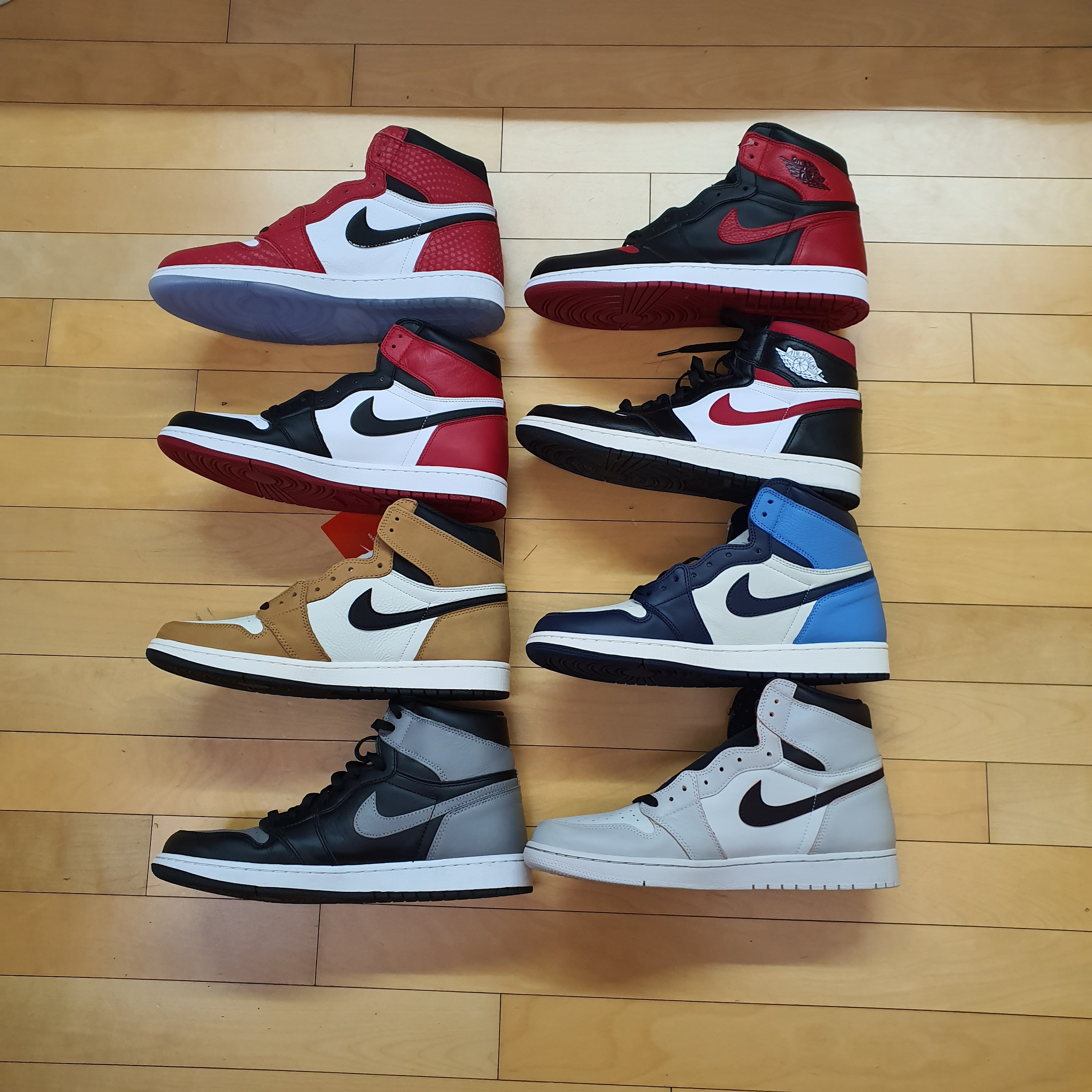 Jordan 1 Retro High OG Black Toe 2016, Jordan 1 Retro High OG Bred Banned 2016 착용 스타일