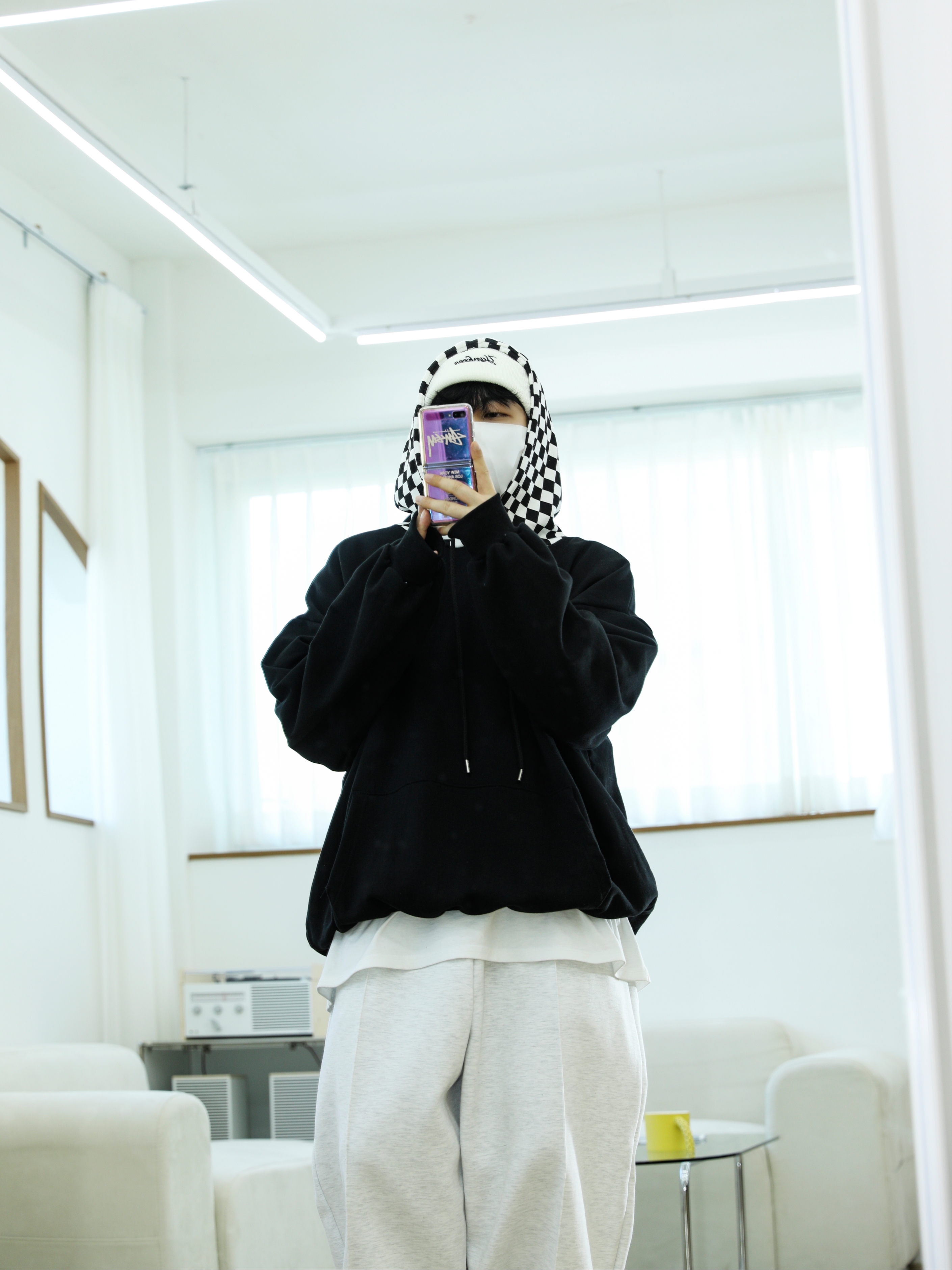 Nike Air Force 1 Low White Black Midsole 착용 스타일 - 1