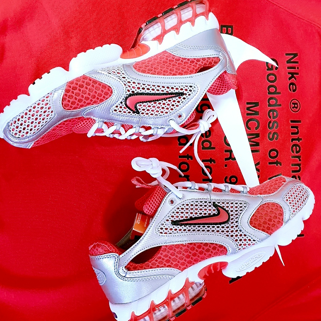 Nike Air Zoom Spiridon Cage 2 Varsity Red 착용 스타일