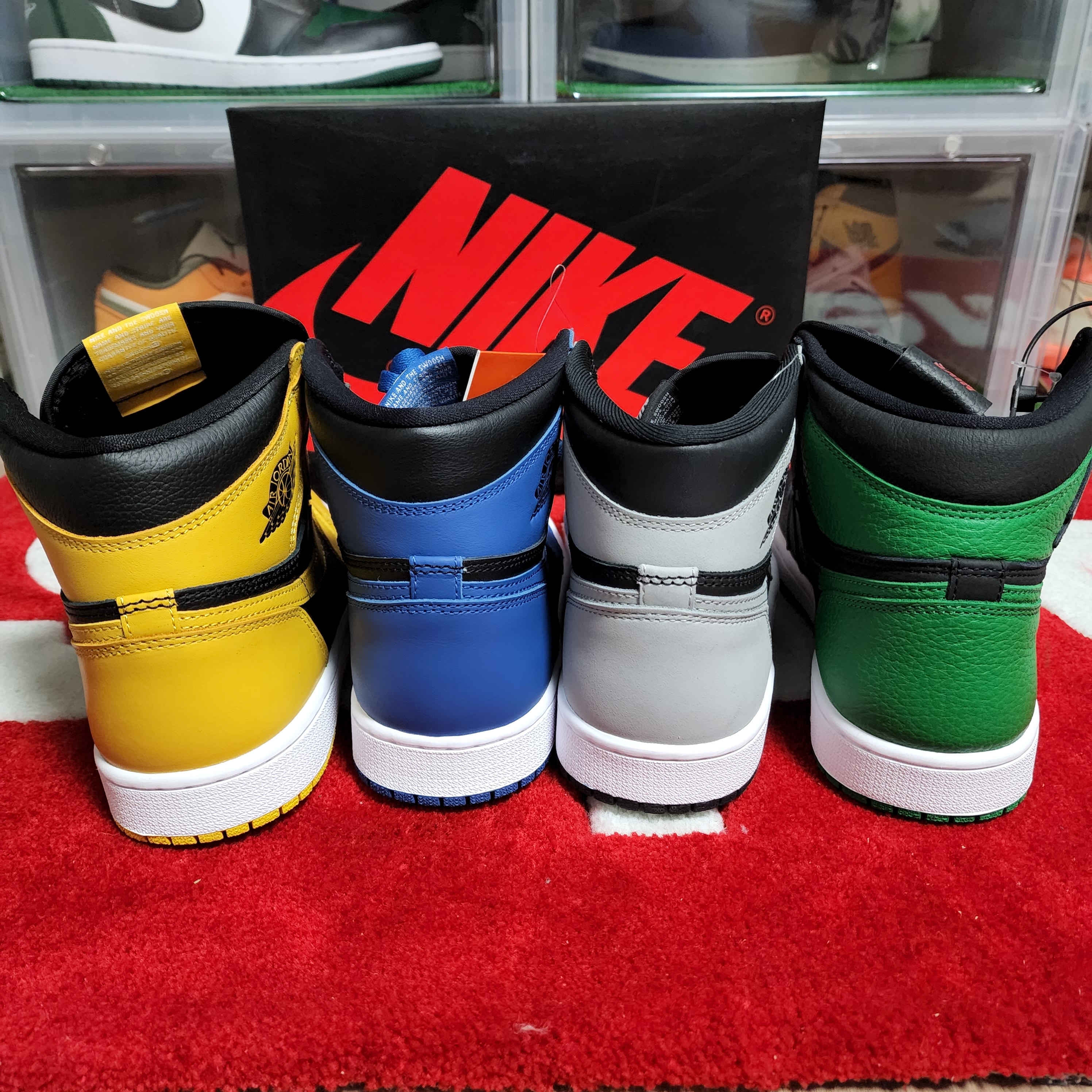 Jordan 1 Retro High OG Shadow 2.0, Jordan 1 Retro High OG Pine Green Black 착용 스타일 - 2