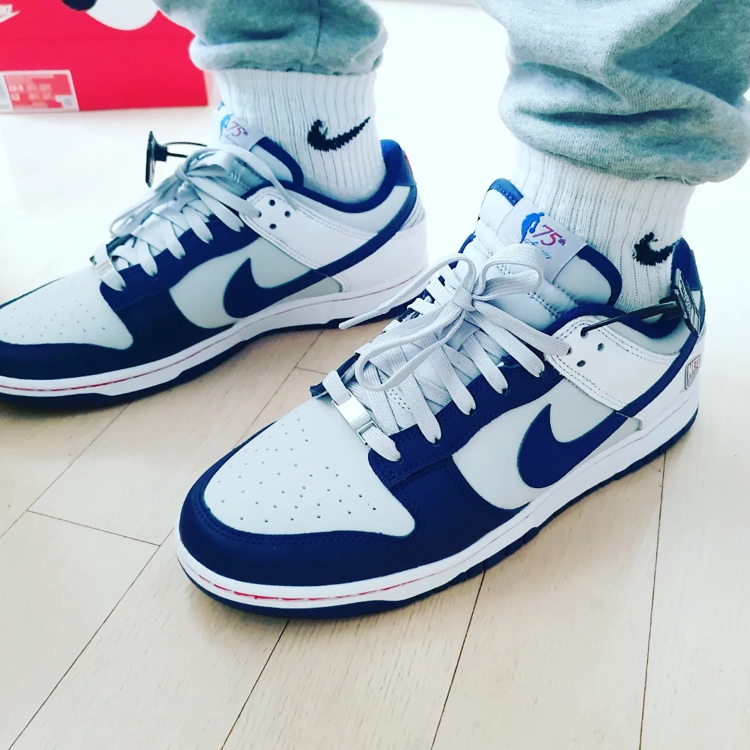 Nike x NBA Dunk Low Retro EMB Nets 착용 스타일