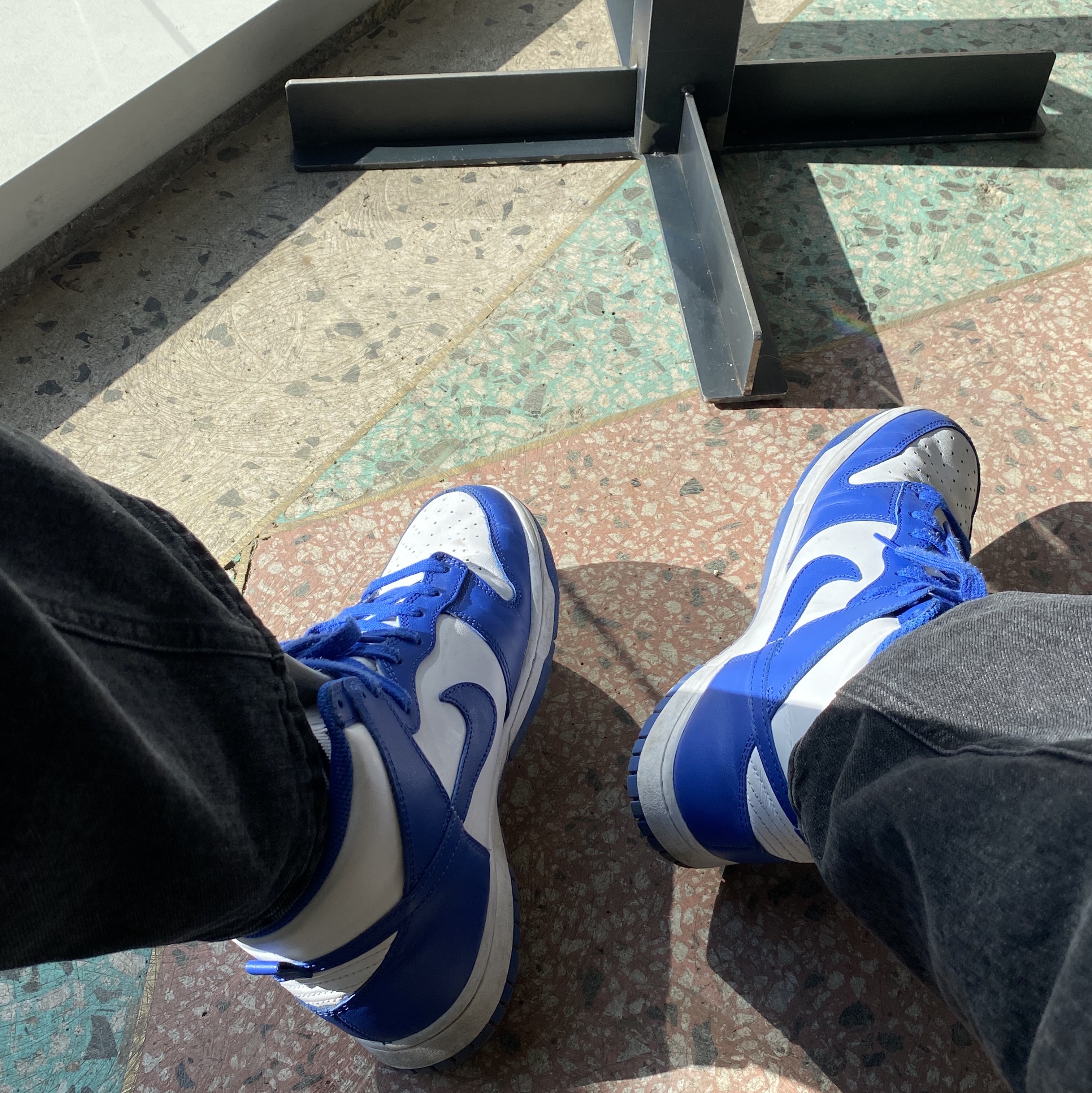 Nike Dunk High Retro Game Royal 착용 스타일 - 4