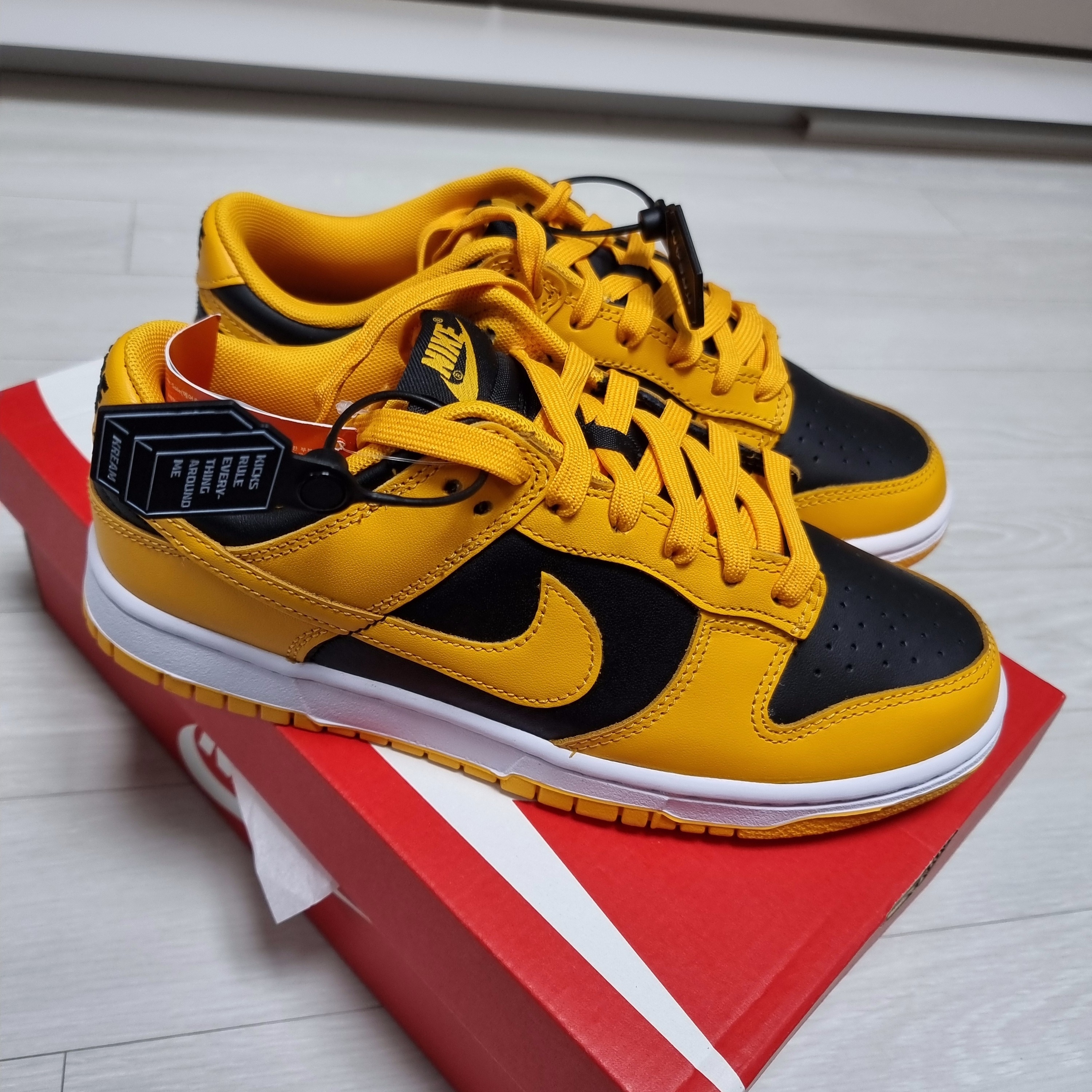 Nike Dunk Low Retro Championship Goldenrod 착용 스타일